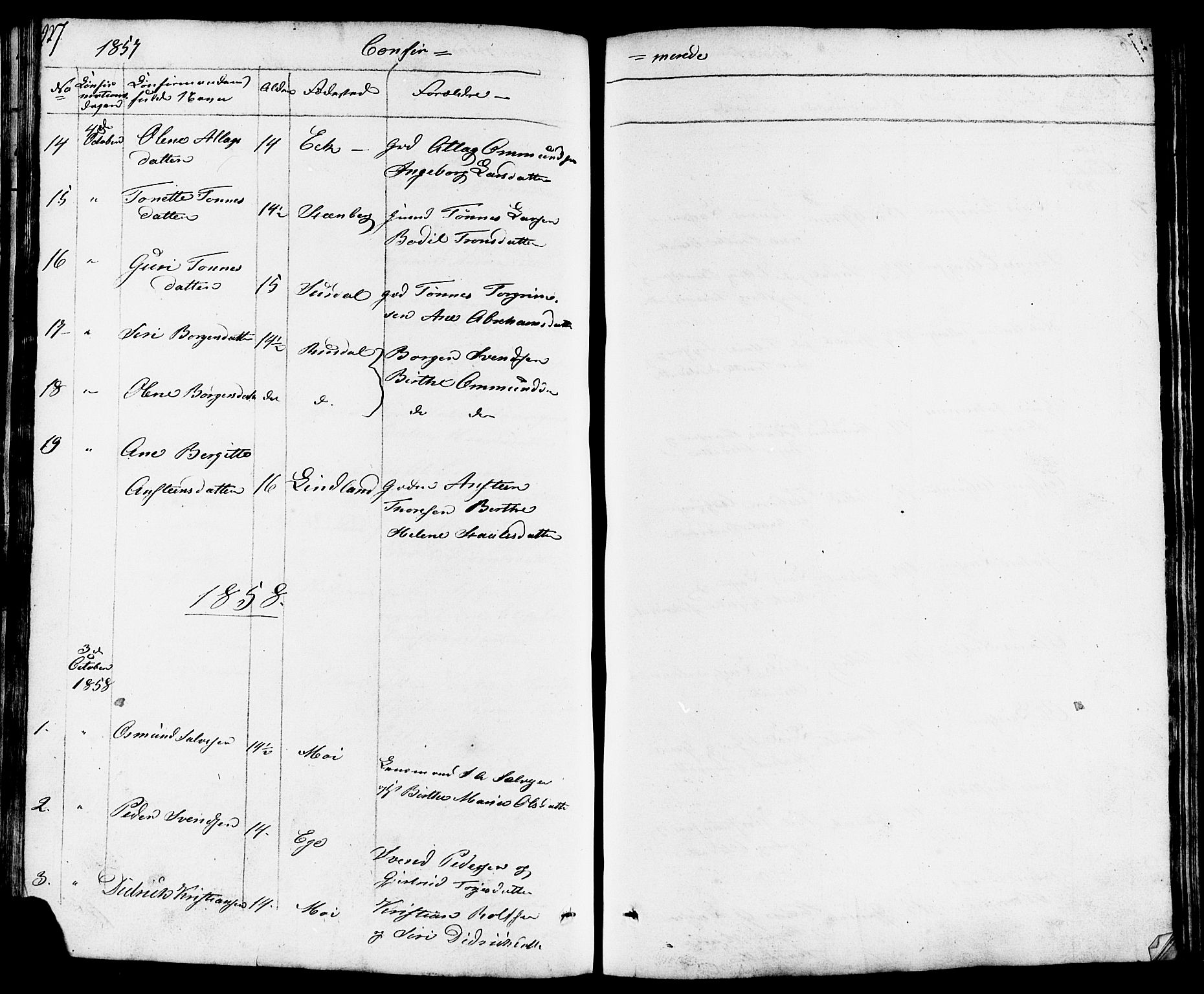 Lund sokneprestkontor, AV/SAST-A-101809/S07/L0003: Parish register (copy) no. B 3, 1848-1885, p. 227