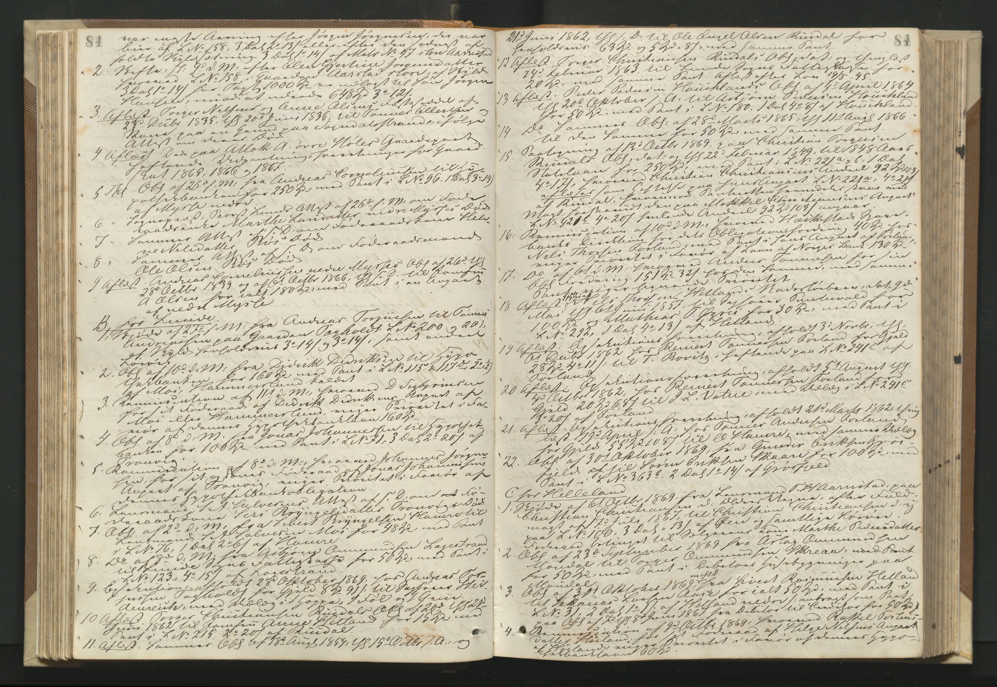 Dalane sorenskriveri, AV/SAST-A-100309/001/3/30/30BA/L0001: TINGBOK, 1868-1875, p. 84