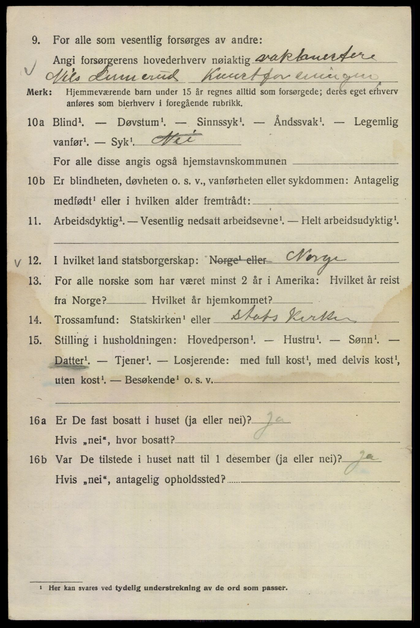 SAO, 1920 census for Kristiania, 1920, p. 536098