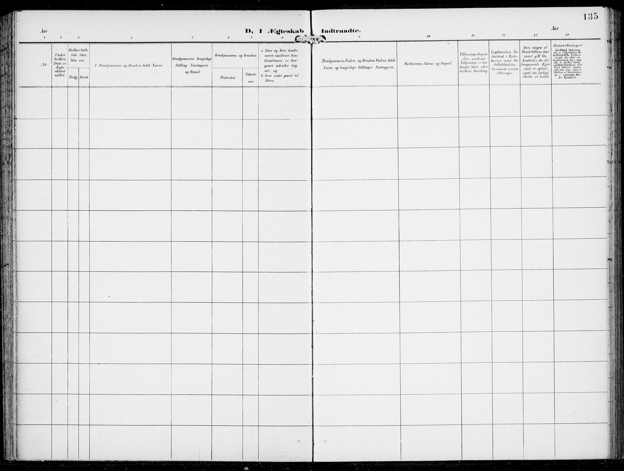 Haus sokneprestembete, SAB/A-75601/H/Haa: Parish register (official) no. B  2, 1899-1912, p. 135