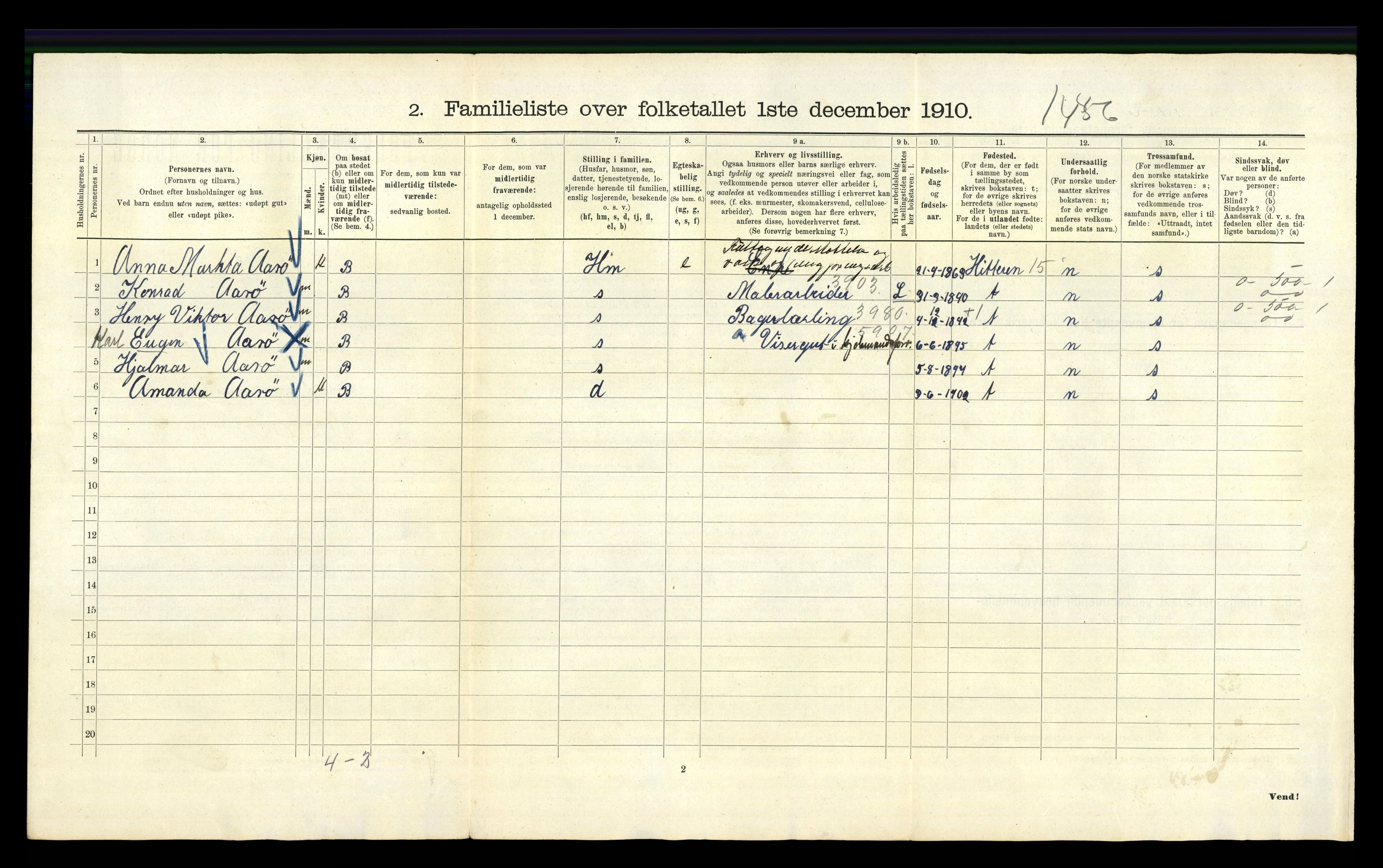 RA, 1910 census for Kristiania, 1910, p. 23814