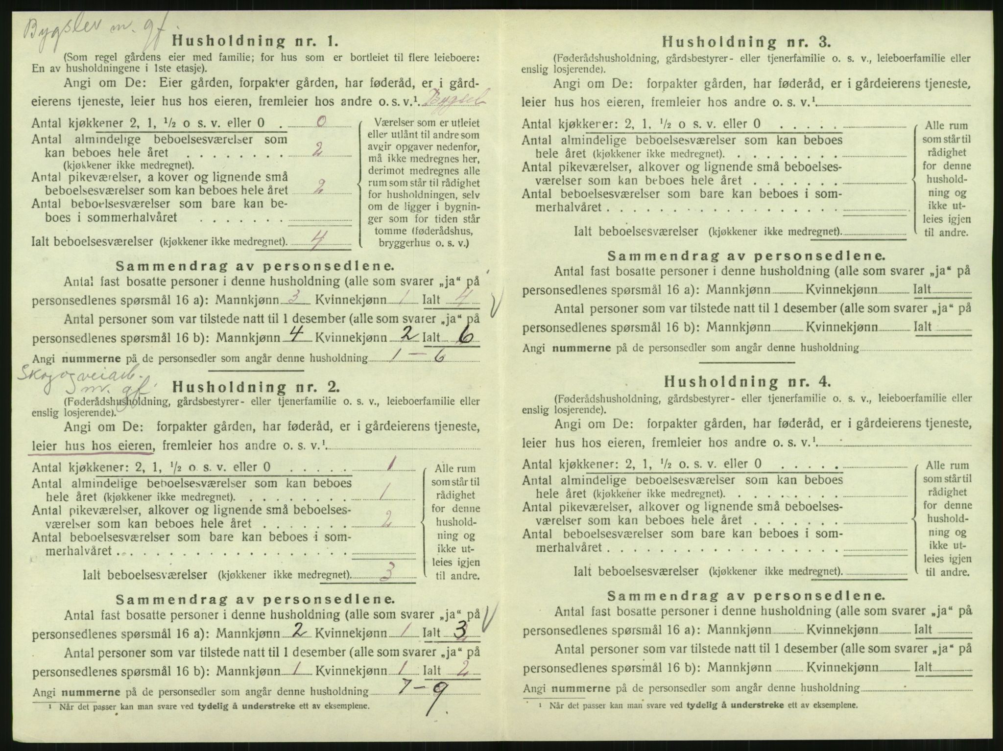 SAT, 1920 census for Hattfjelldal, 1920, p. 243