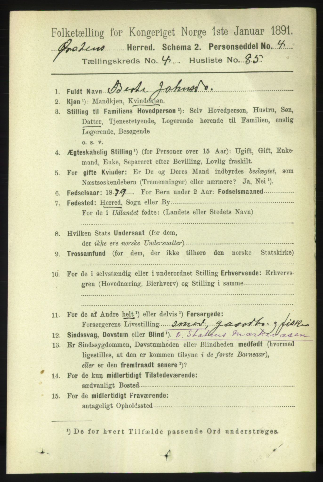 RA, 1891 census for 1520 Ørsta, 1891, p. 2174