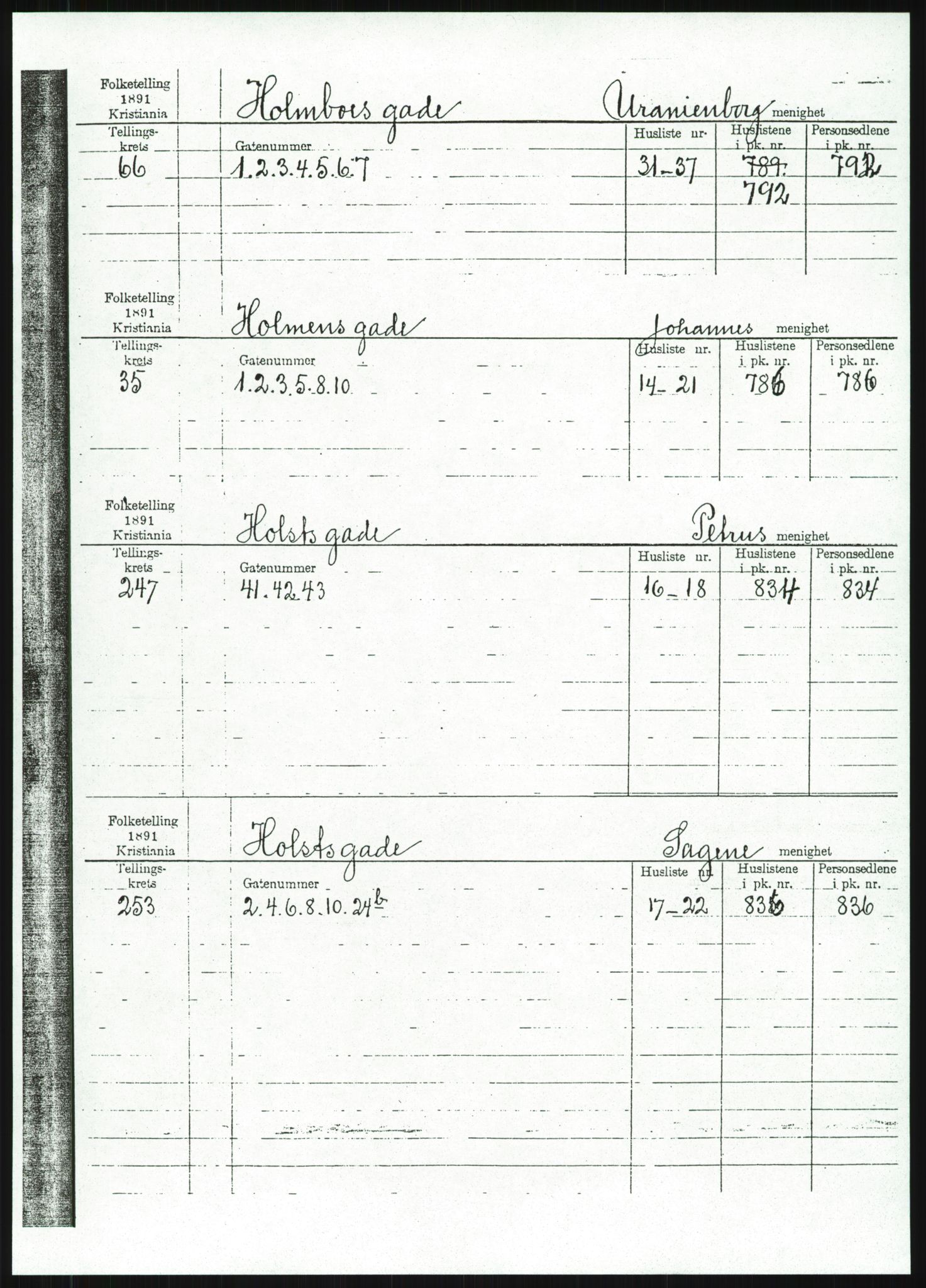 RA, 1891 census for 0301 Kristiania, 1891, p. 47