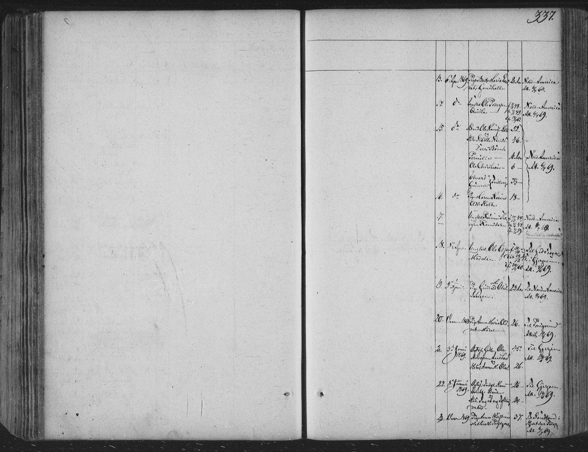 Siljan kirkebøker, SAKO/A-300/F/Fa/L0001: Parish register (official) no. 1, 1831-1870, p. 337