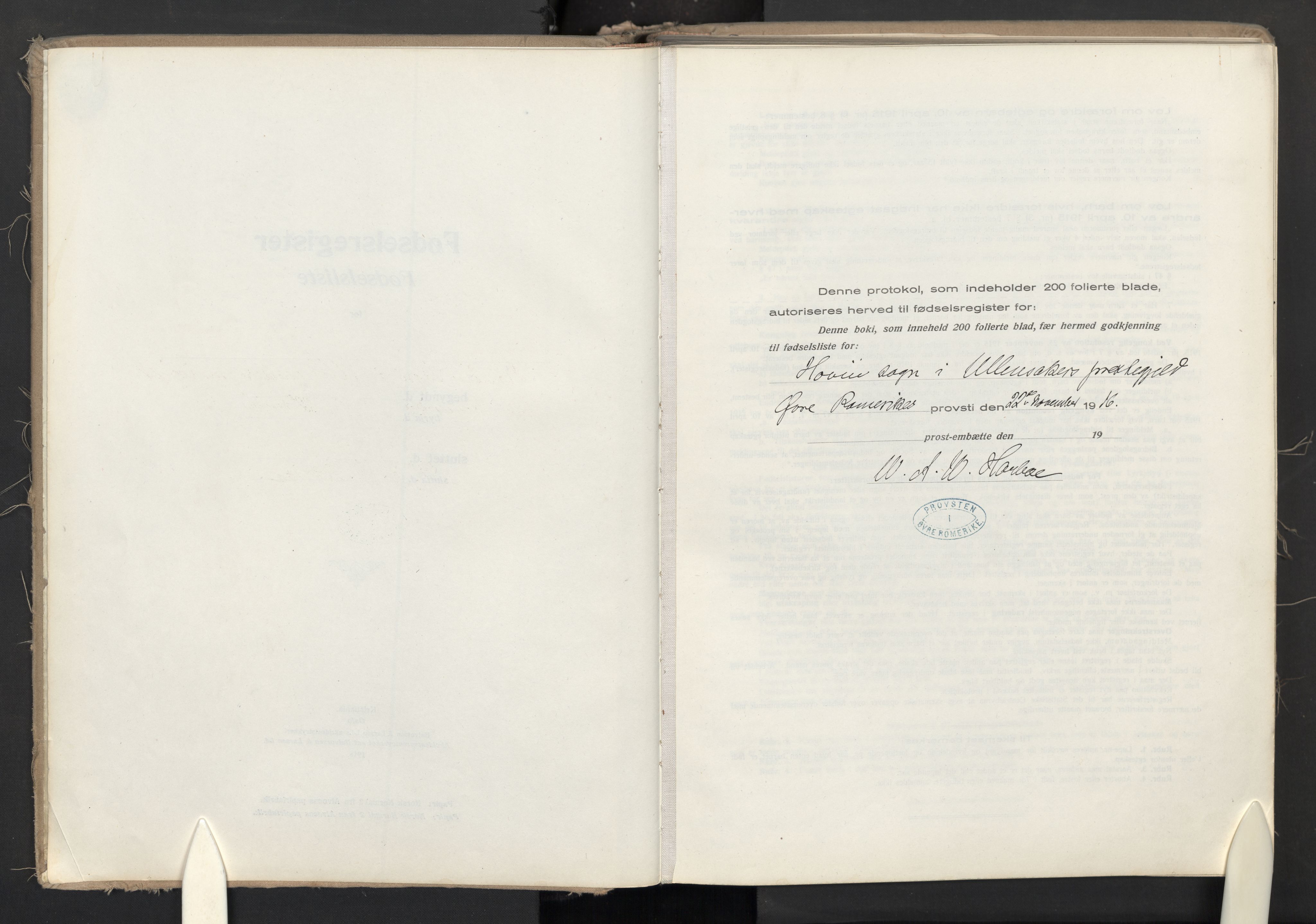 Ullensaker prestekontor Kirkebøker, AV/SAO-A-10236a/J/Jb/L0001: Birth register no. II 1, 1916-1946