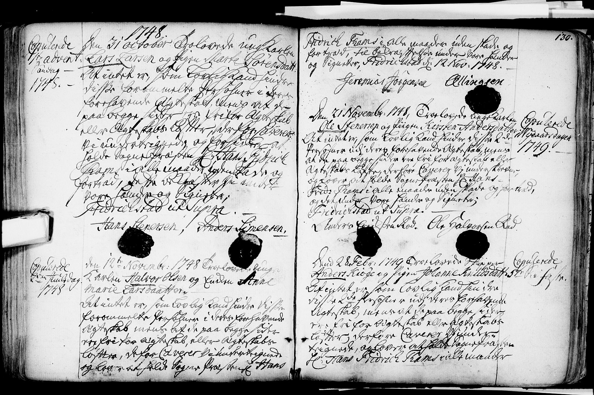 Glemmen prestekontor Kirkebøker, AV/SAO-A-10908/F/Fa/L0001: Parish register (official) no. 1, 1733-1759, p. 130