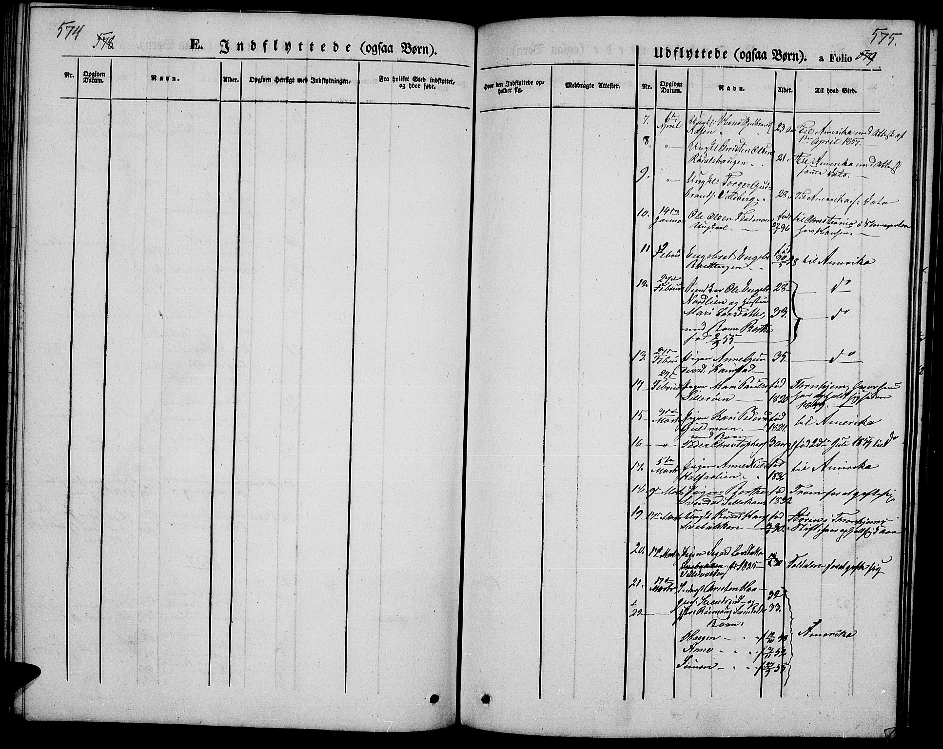 Ringebu prestekontor, AV/SAH-PREST-082/H/Ha/Hab/L0003: Parish register (copy) no. 3, 1854-1866, p. 574-575