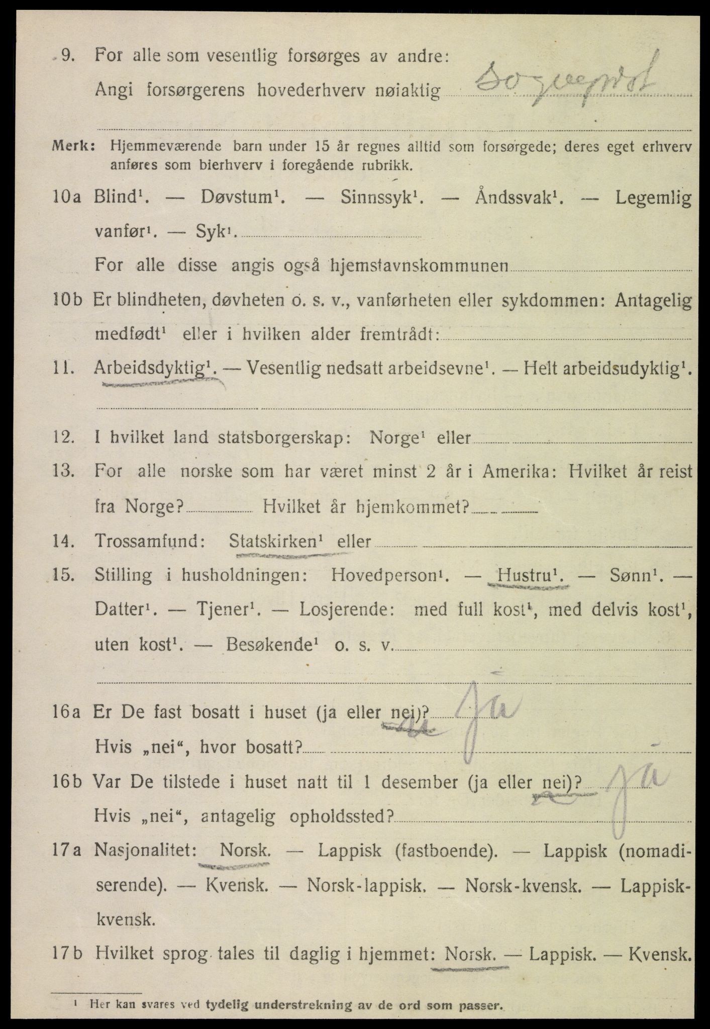 SAT, 1920 census for Meløy, 1920, p. 10378