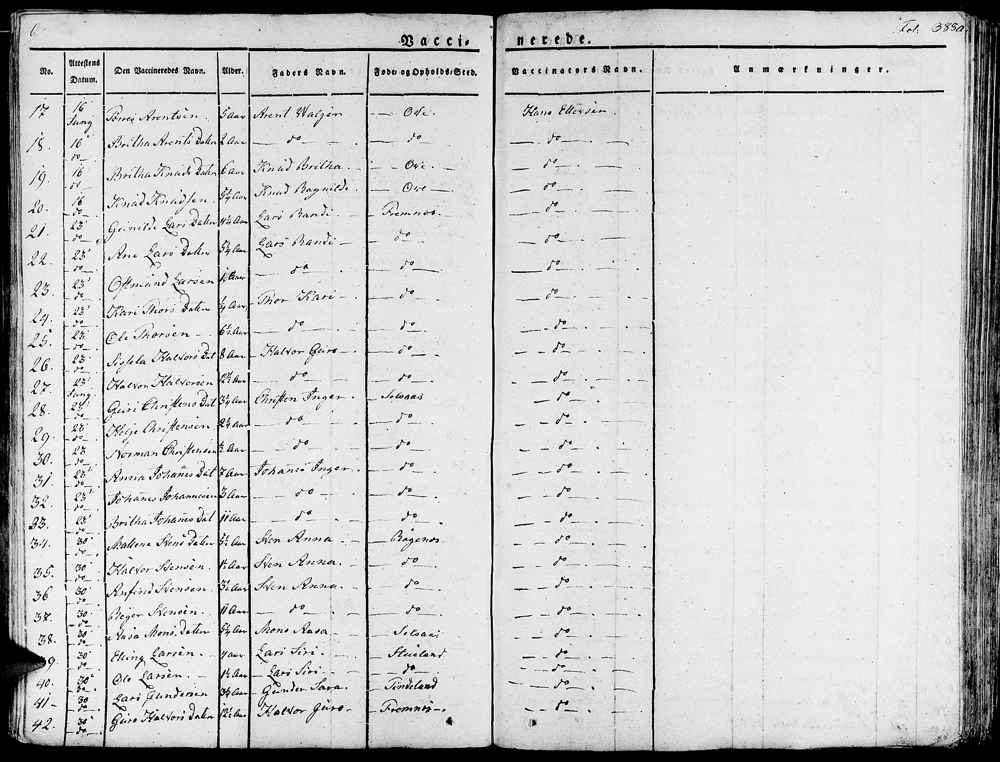 Fjelberg sokneprestembete, AV/SAB-A-75201/H/Haa: Parish register (official) no. A 5, 1822-1834, p. 388