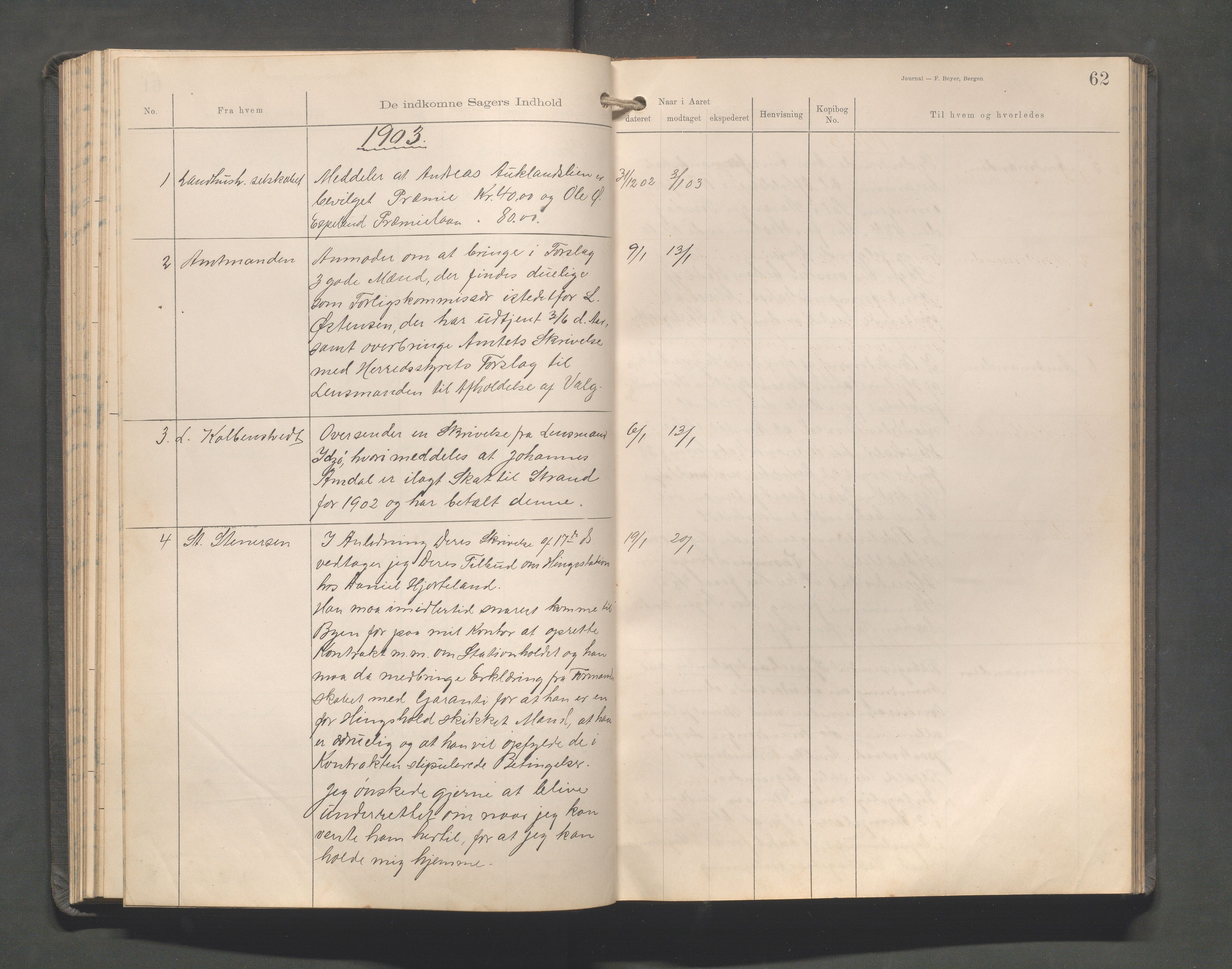 Hjelmeland kommune - Formannskapet, IKAR/K-102522/C/L0002: Journal, 1900-1907, p. 62
