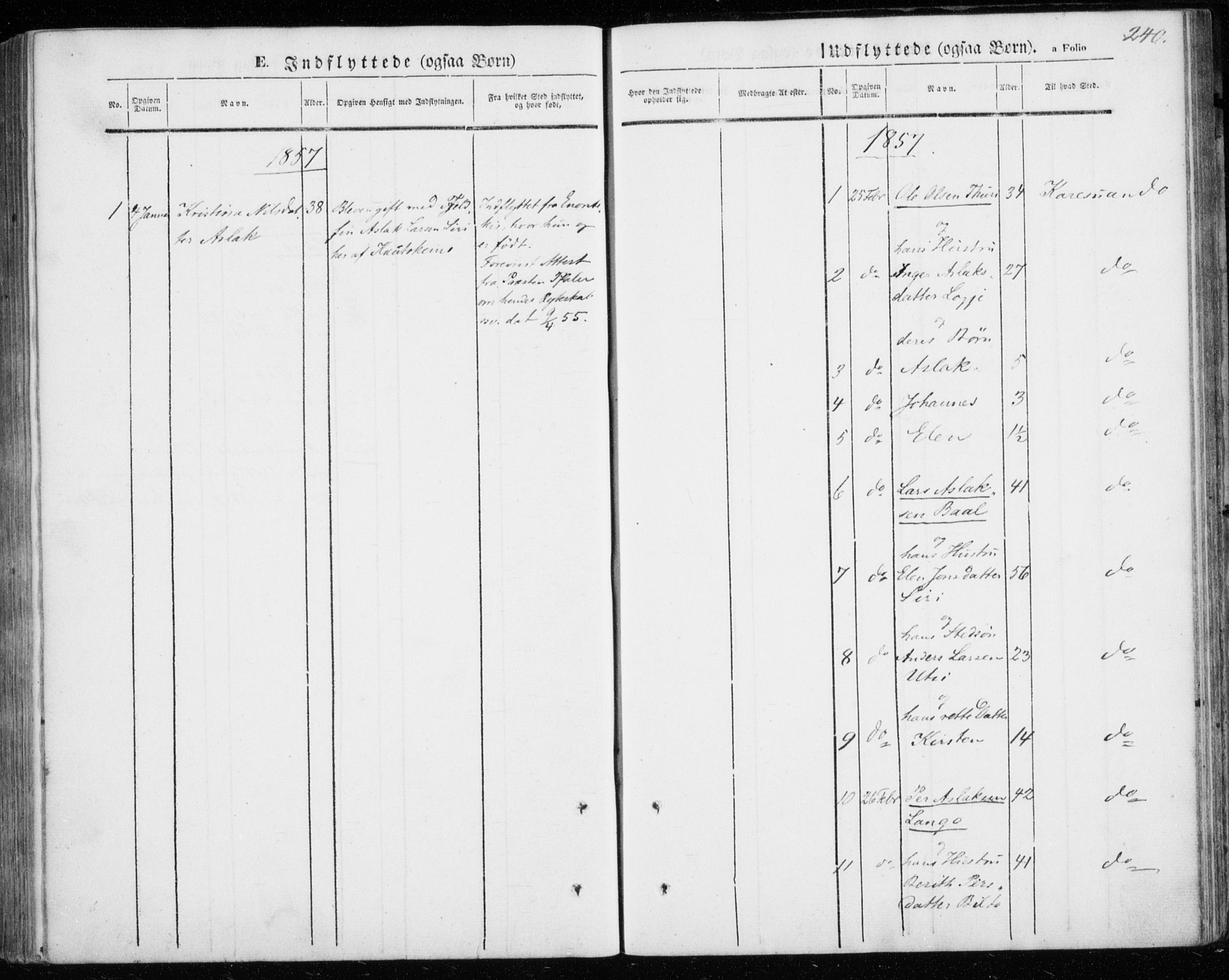 Kautokeino sokneprestembete, SATØ/S-1340/H/Ha/L0002.kirke: Parish register (official) no. 2, 1843-1861, p. 240
