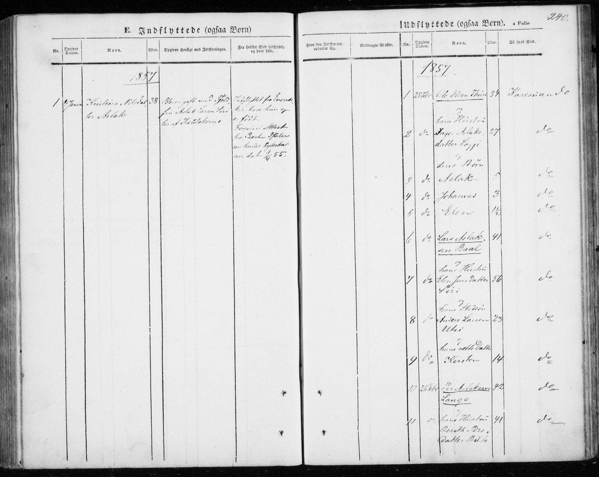 Kautokeino sokneprestembete, AV/SATØ-S-1340/H/Ha/L0002.kirke: Parish register (official) no. 2, 1843-1861, p. 240