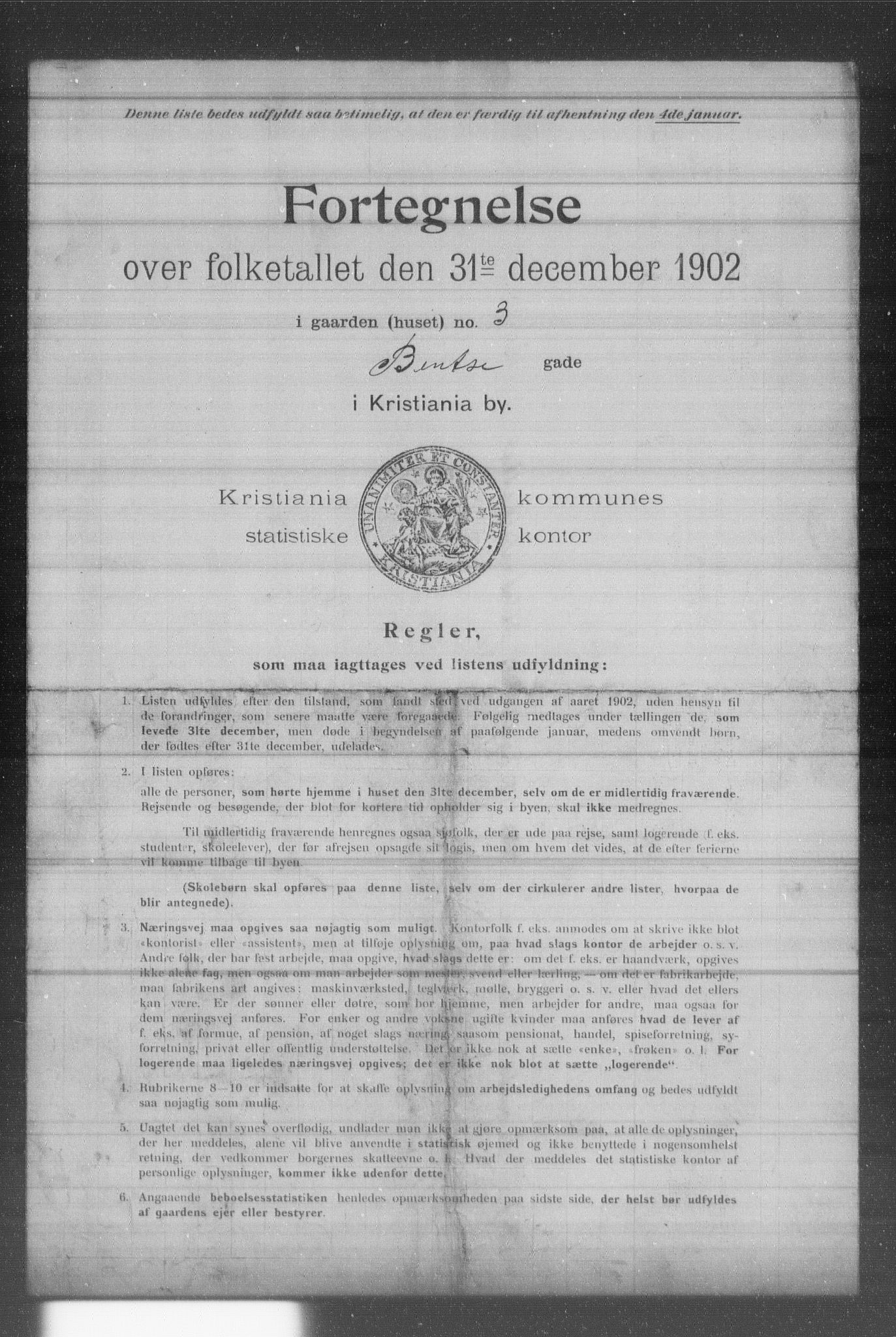 OBA, Municipal Census 1902 for Kristiania, 1902, p. 778