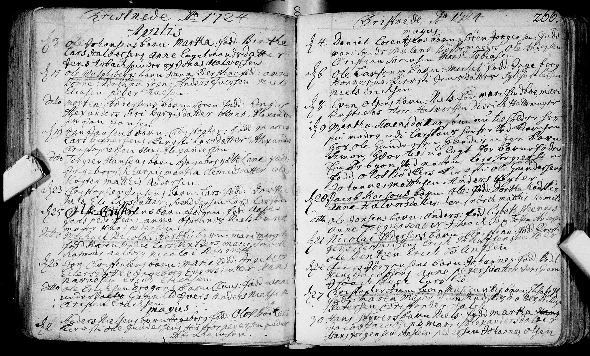 Bragernes kirkebøker, SAKO/A-6/F/Fa/L0003: Parish register (official) no. I 3, 1706-1734, p. 266
