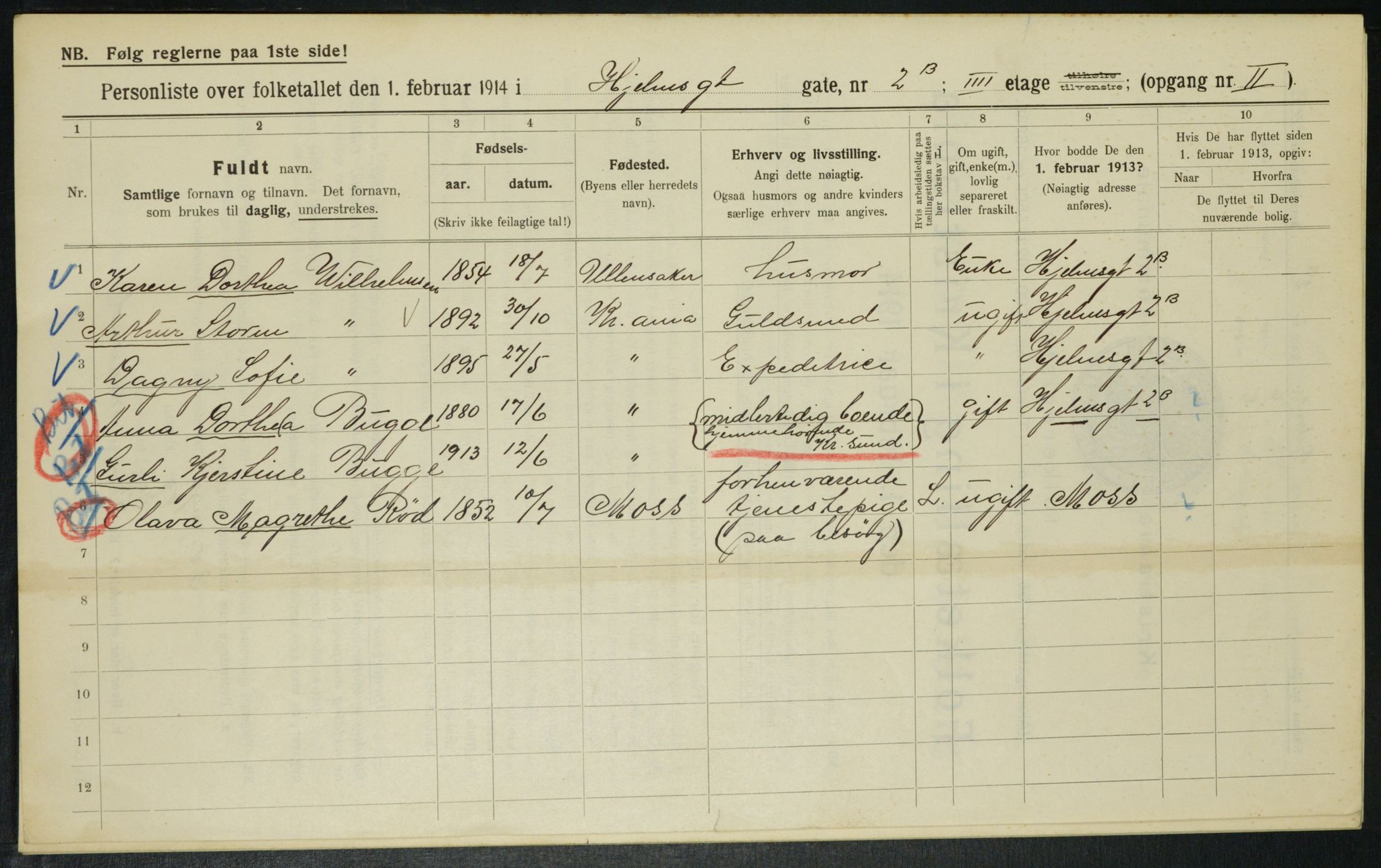 OBA, Municipal Census 1914 for Kristiania, 1914, p. 40198