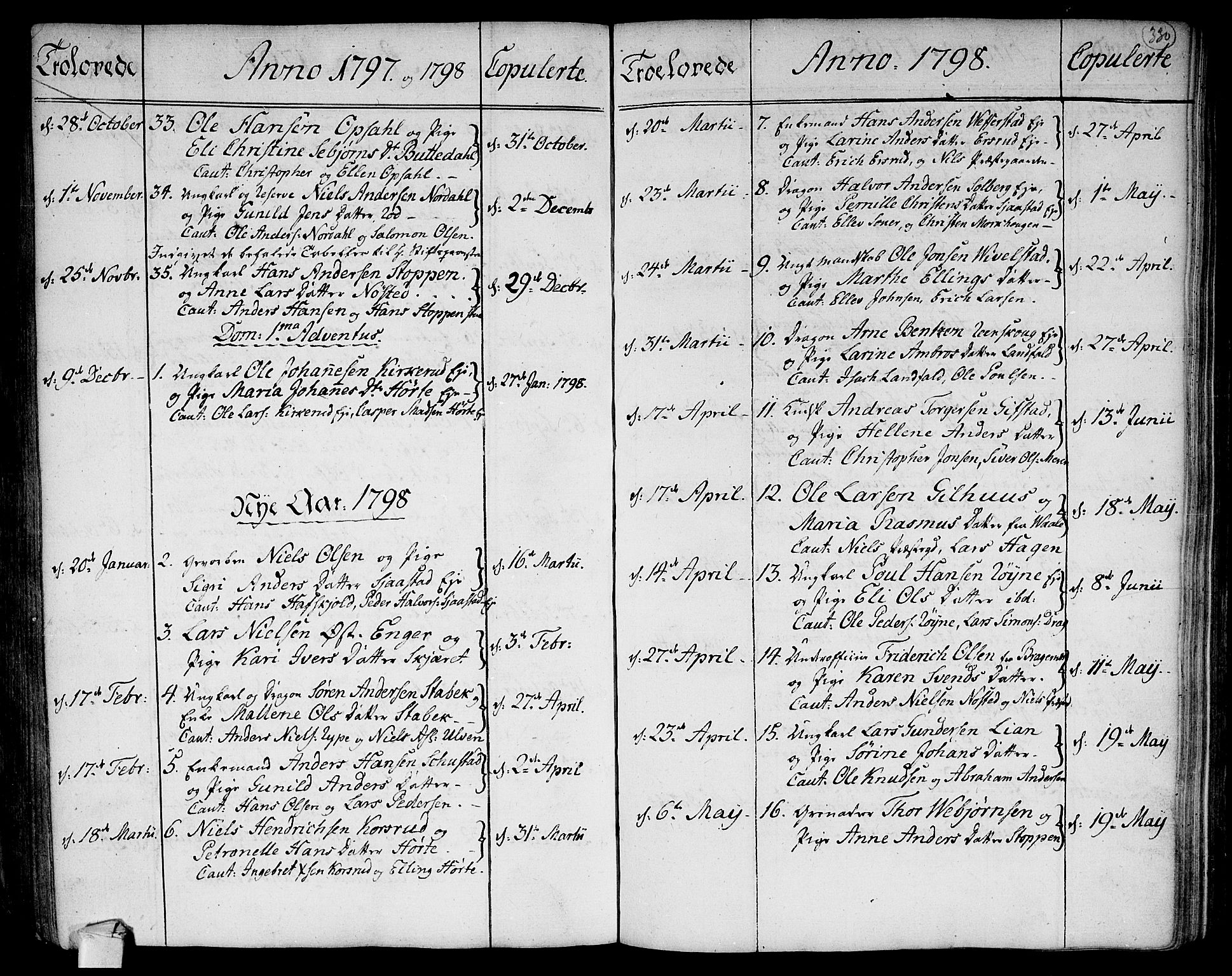 Lier kirkebøker, SAKO/A-230/F/Fa/L0007: Parish register (official) no. I 7, 1794-1813, p. 330