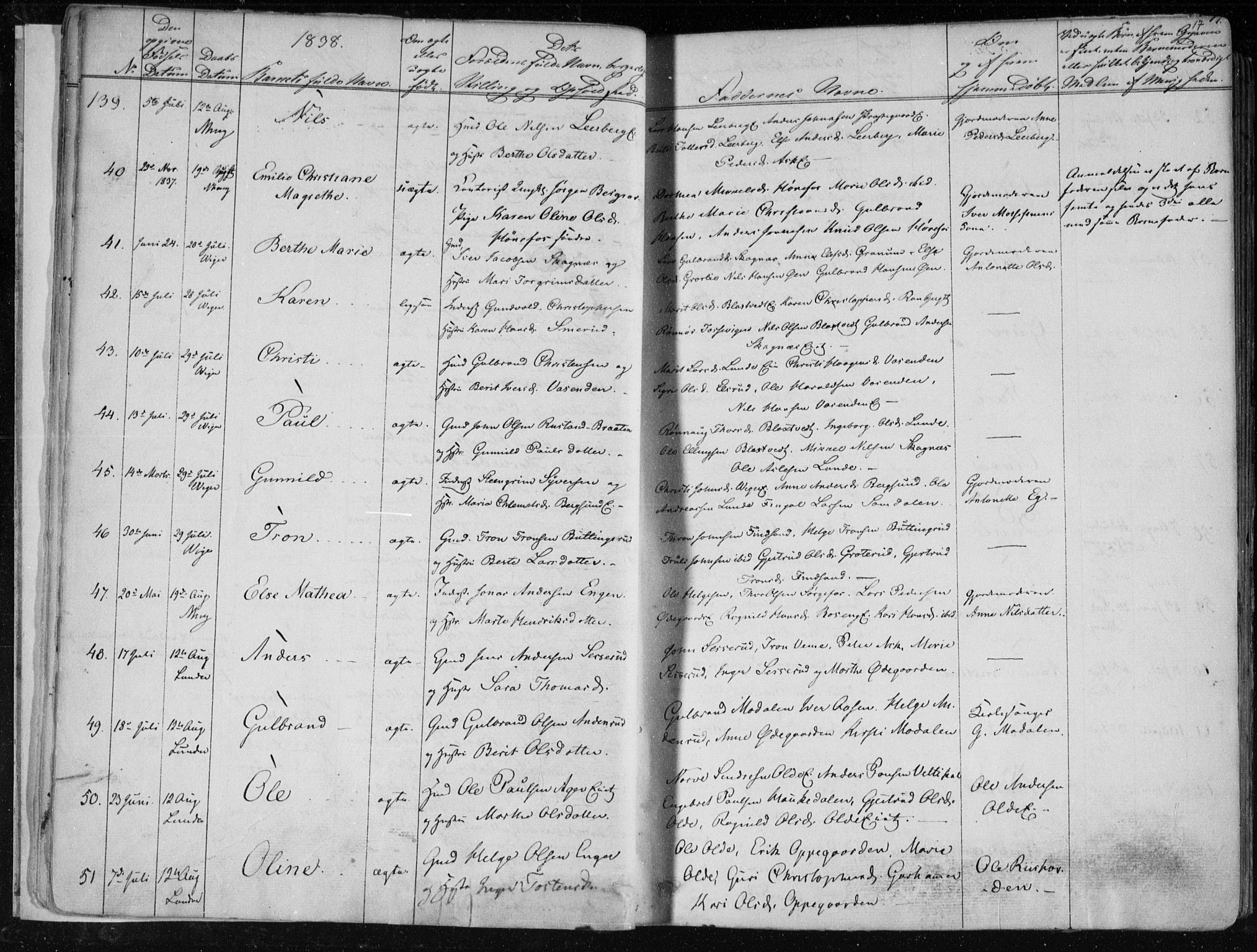 Norderhov kirkebøker, SAKO/A-237/F/Fa/L0010: Parish register (official) no. 10, 1837-1847, p. 17
