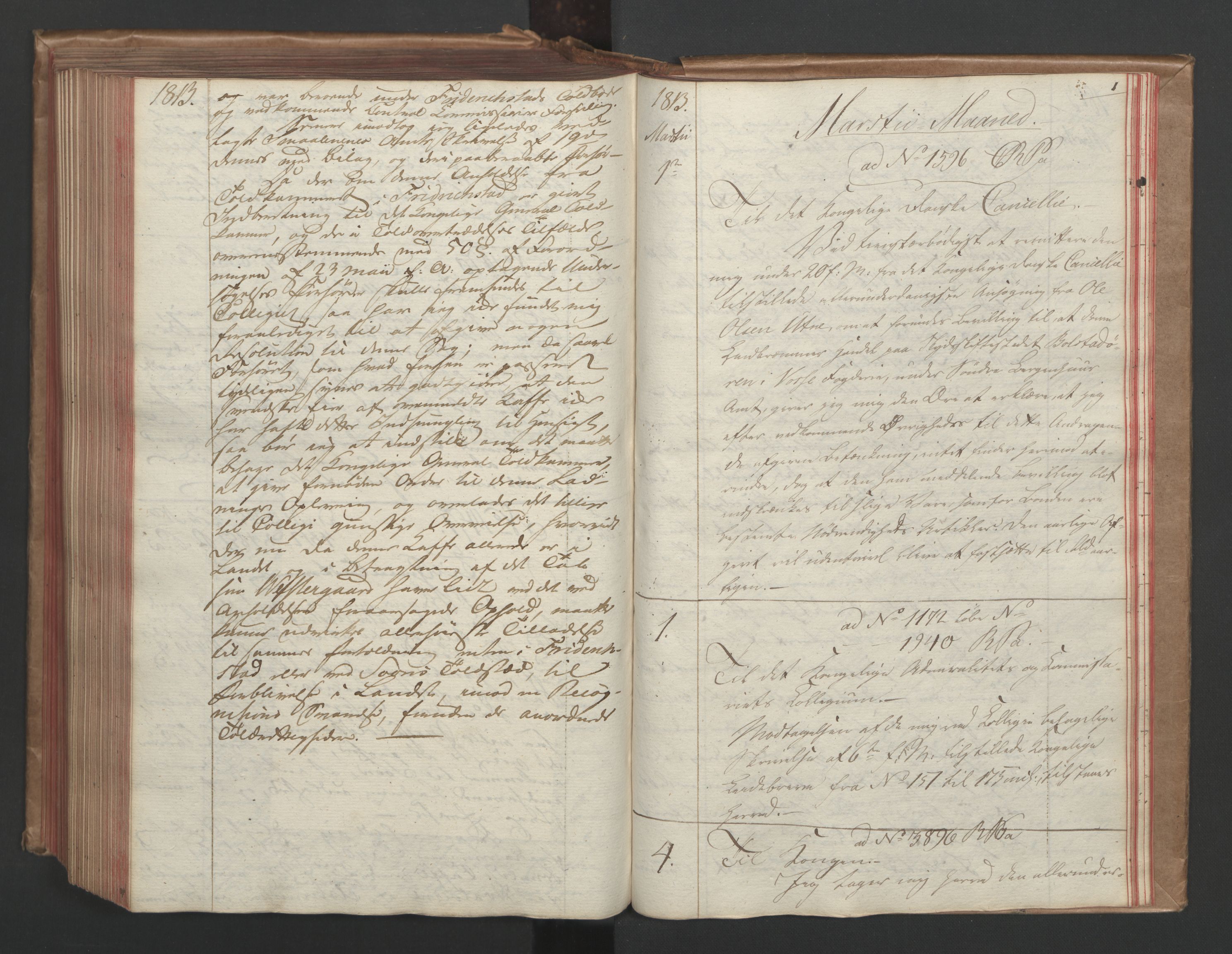 Stattholderembetet 1810-1814, 1. kontor (Kontor A), AV/RA-EA-2872/Ba/L0002: Kollegial korrespondanseprotokoll, 1811-1813, p. 357