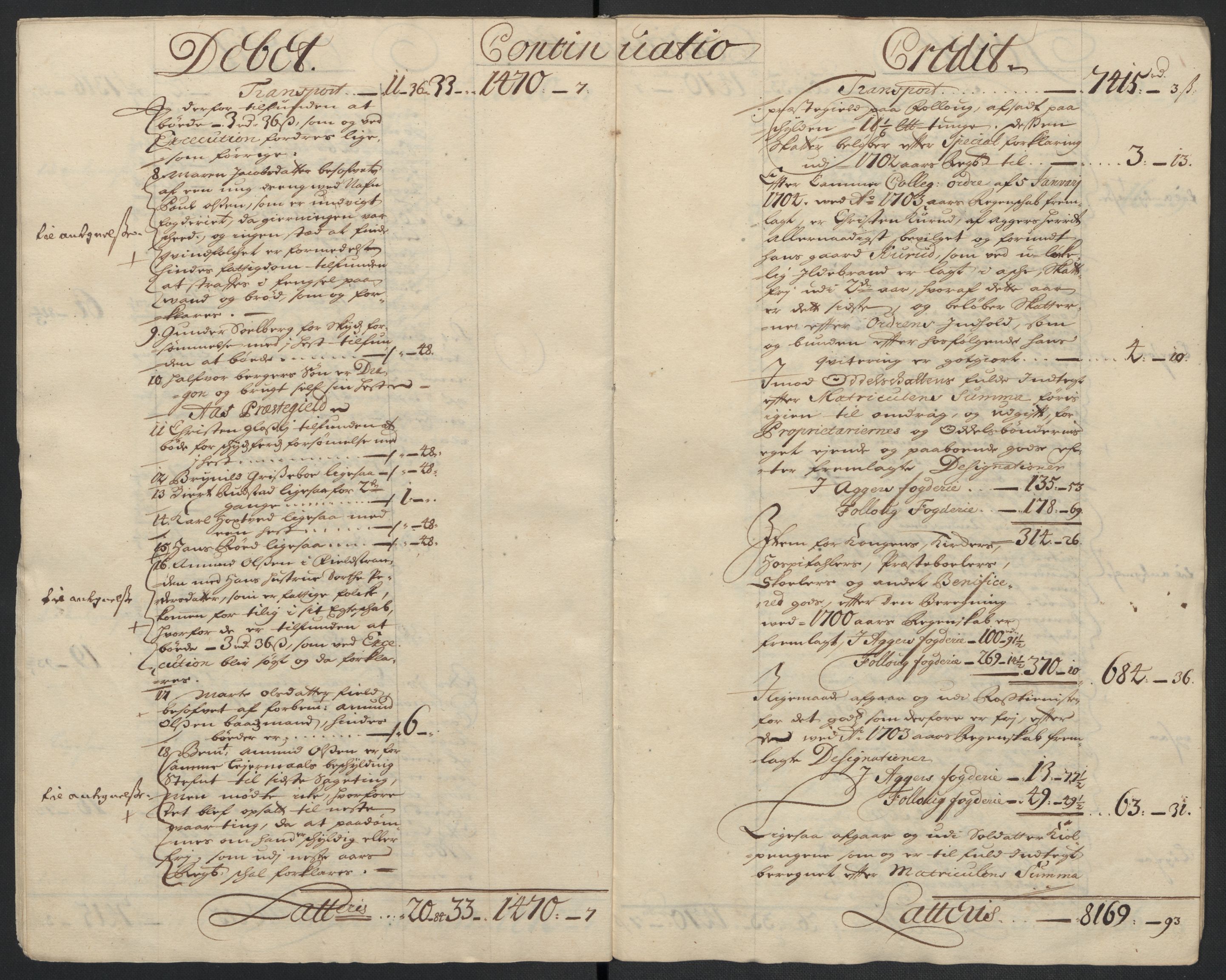 Rentekammeret inntil 1814, Reviderte regnskaper, Fogderegnskap, AV/RA-EA-4092/R10/L0445: Fogderegnskap Aker og Follo, 1703-1704, p. 307