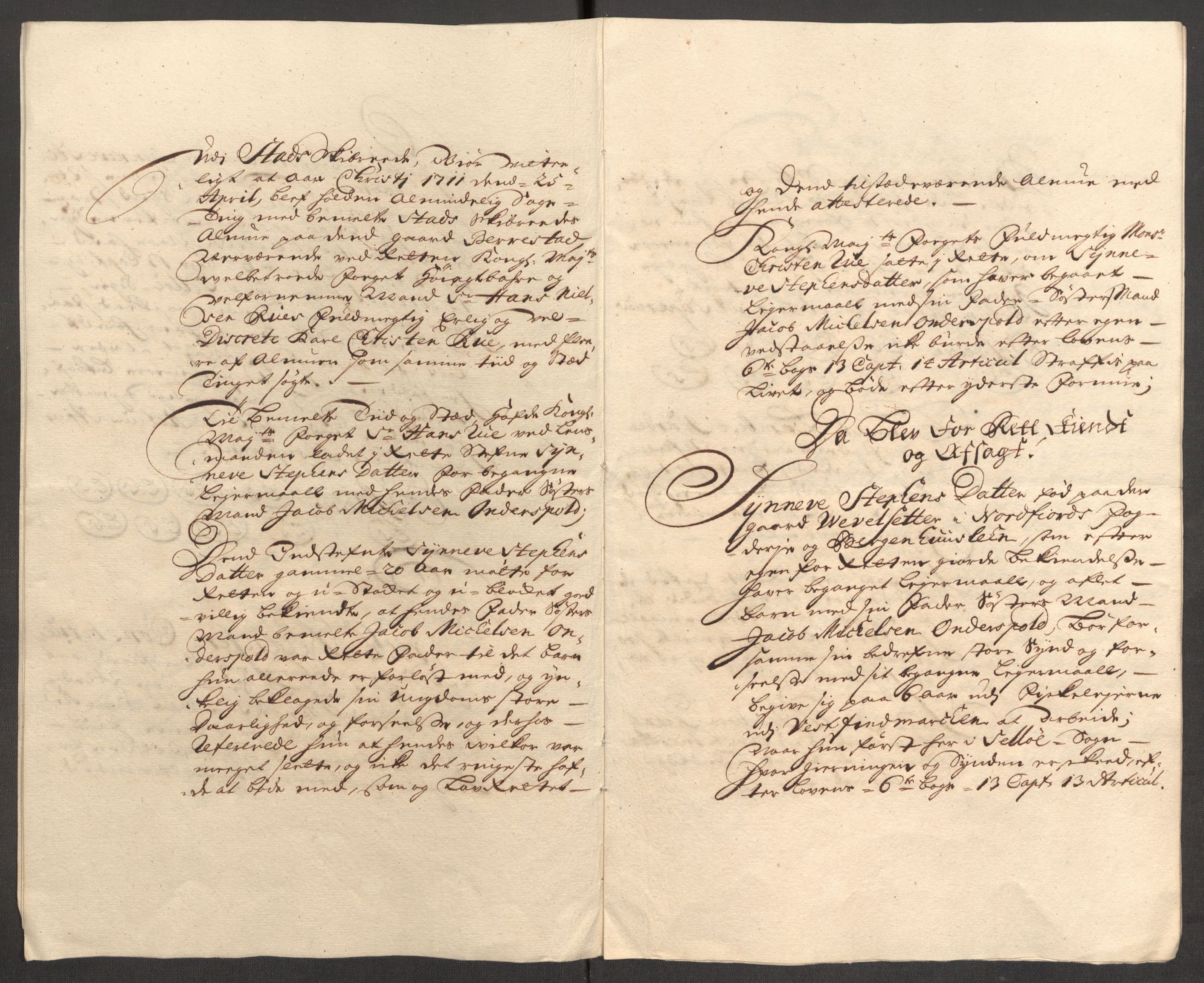 Rentekammeret inntil 1814, Reviderte regnskaper, Fogderegnskap, RA/EA-4092/R53/L3433: Fogderegnskap Sunn- og Nordfjord, 1710-1711, p. 482