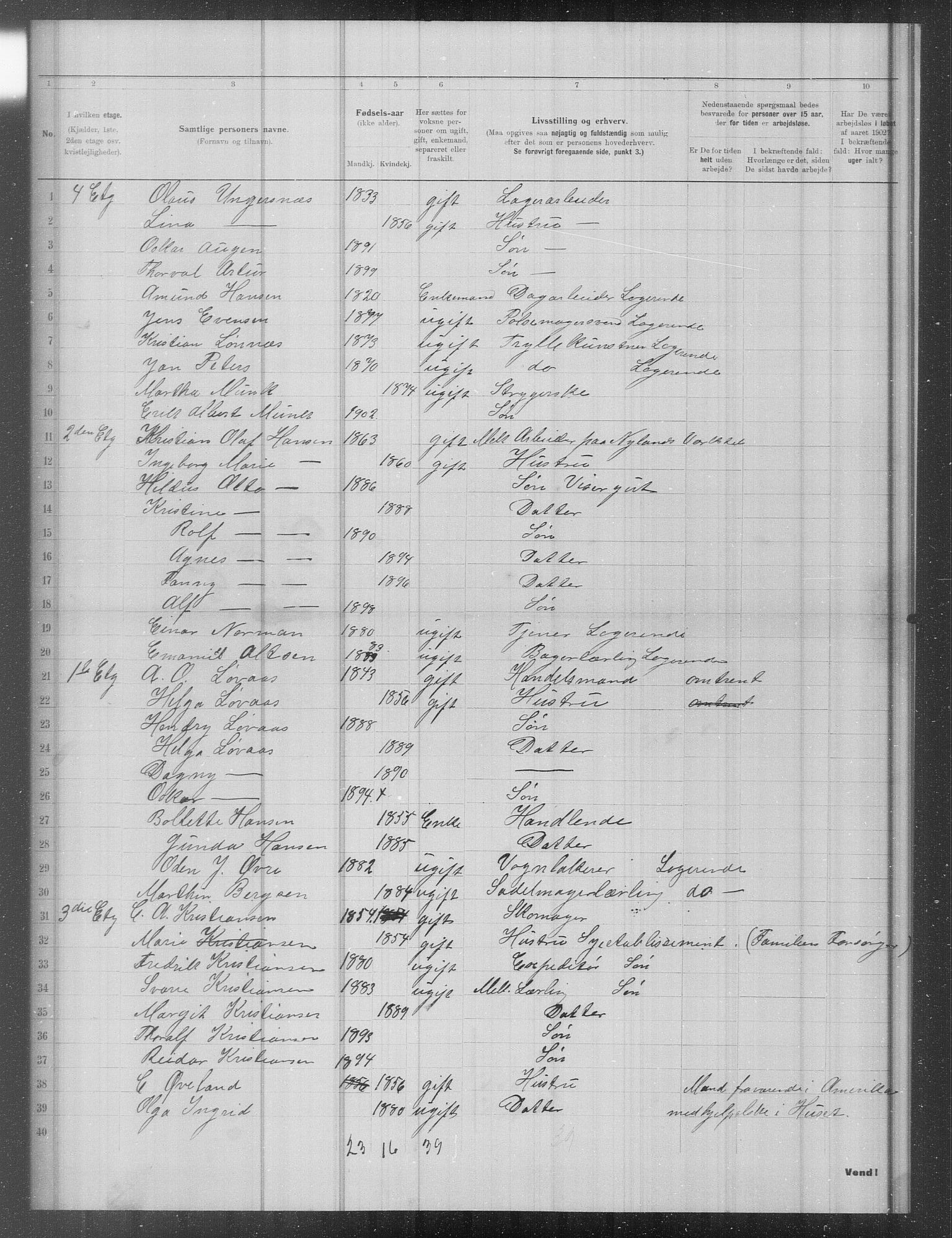 OBA, Municipal Census 1902 for Kristiania, 1902, p. 14762