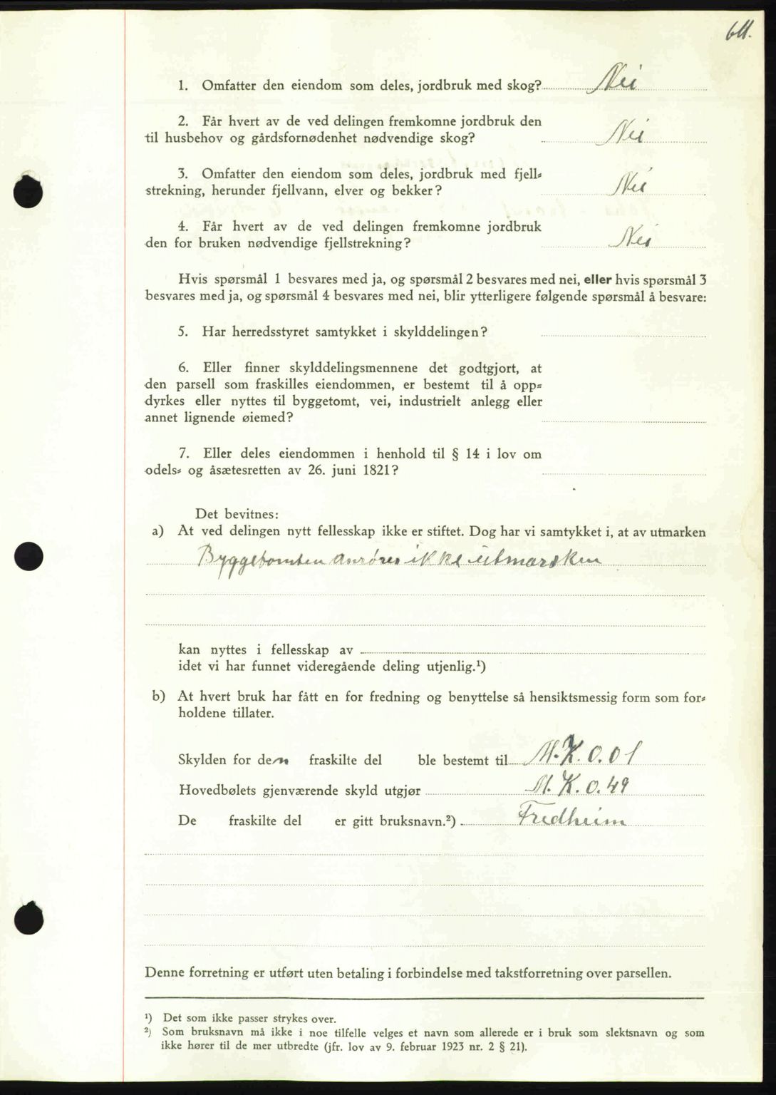 Nordmøre sorenskriveri, AV/SAT-A-4132/1/2/2Ca: Mortgage book no. A102, 1946-1946, Diary no: : 1828/1946