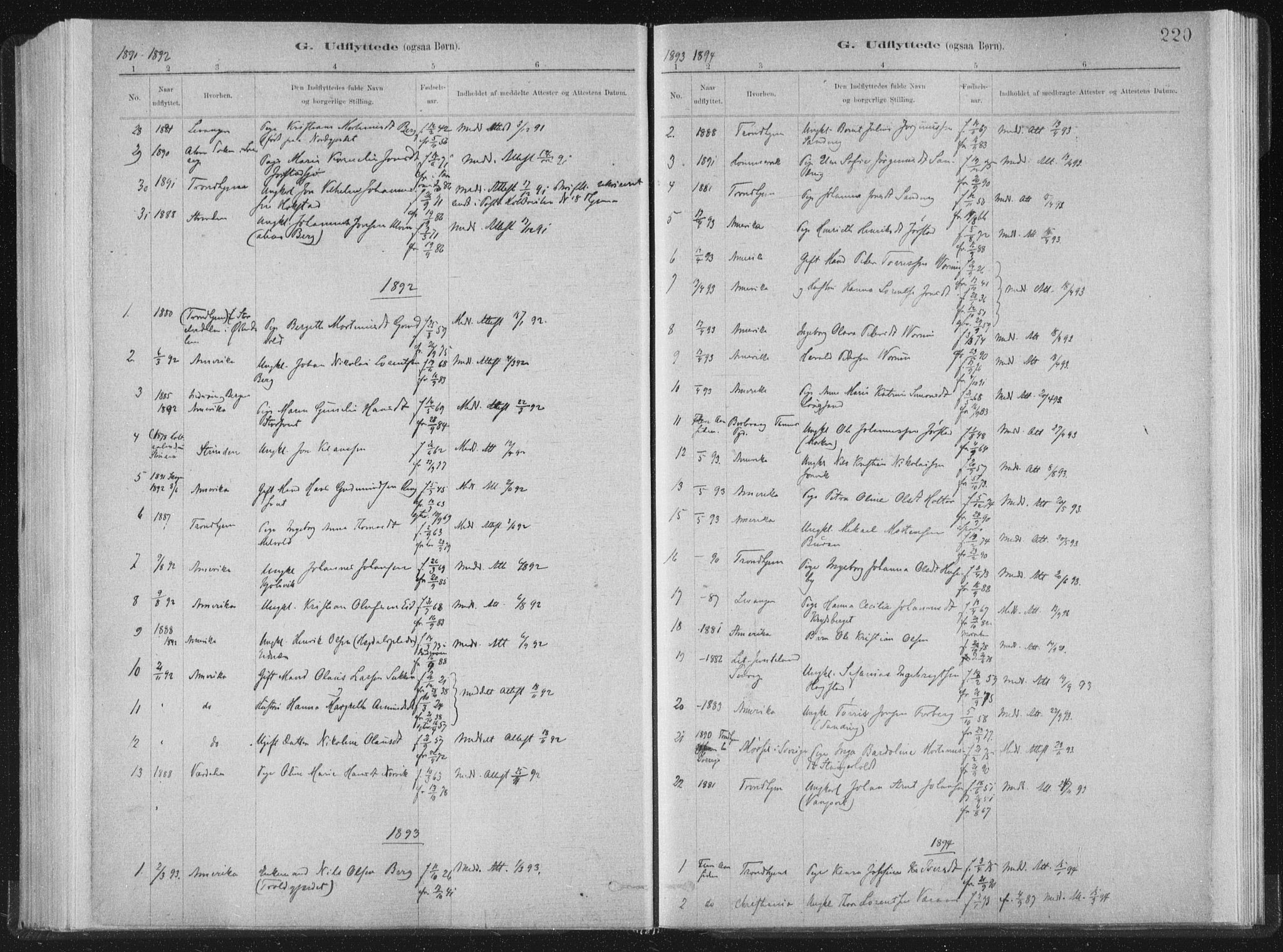 Ministerialprotokoller, klokkerbøker og fødselsregistre - Nord-Trøndelag, SAT/A-1458/722/L0220: Parish register (official) no. 722A07, 1881-1908, p. 220