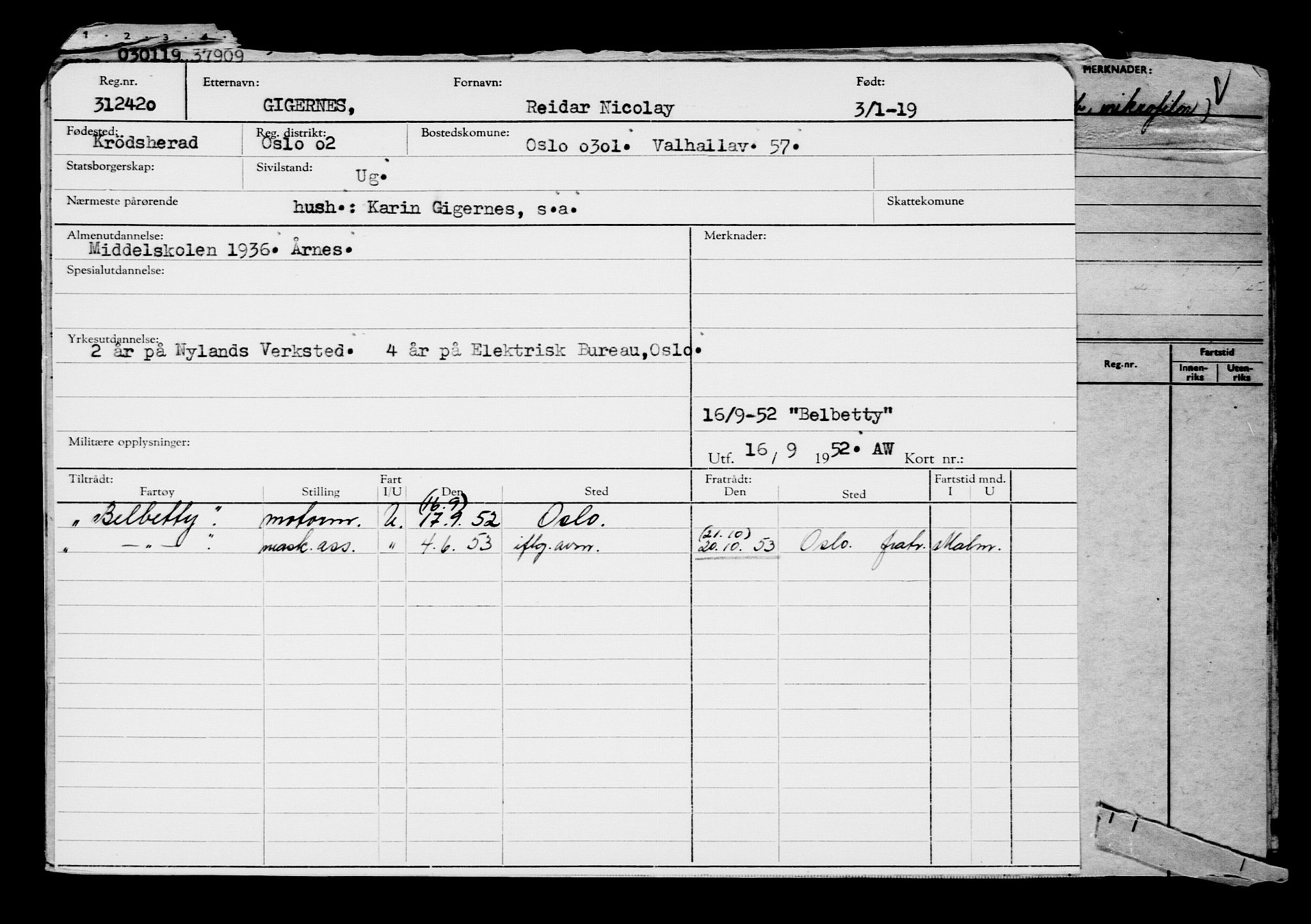 Direktoratet for sjømenn, AV/RA-S-3545/G/Gb/L0165: Hovedkort, 1918-1919, p. 277