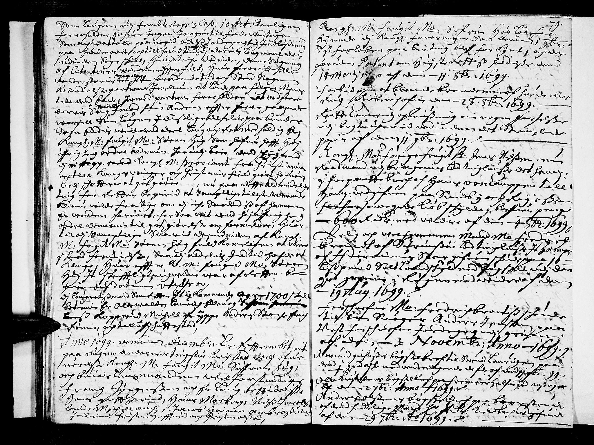 Lier, Røyken og Hurum sorenskriveri, SAKO/A-89/F/Fa/L0037: Tingbok, 1697-1699, p. 79