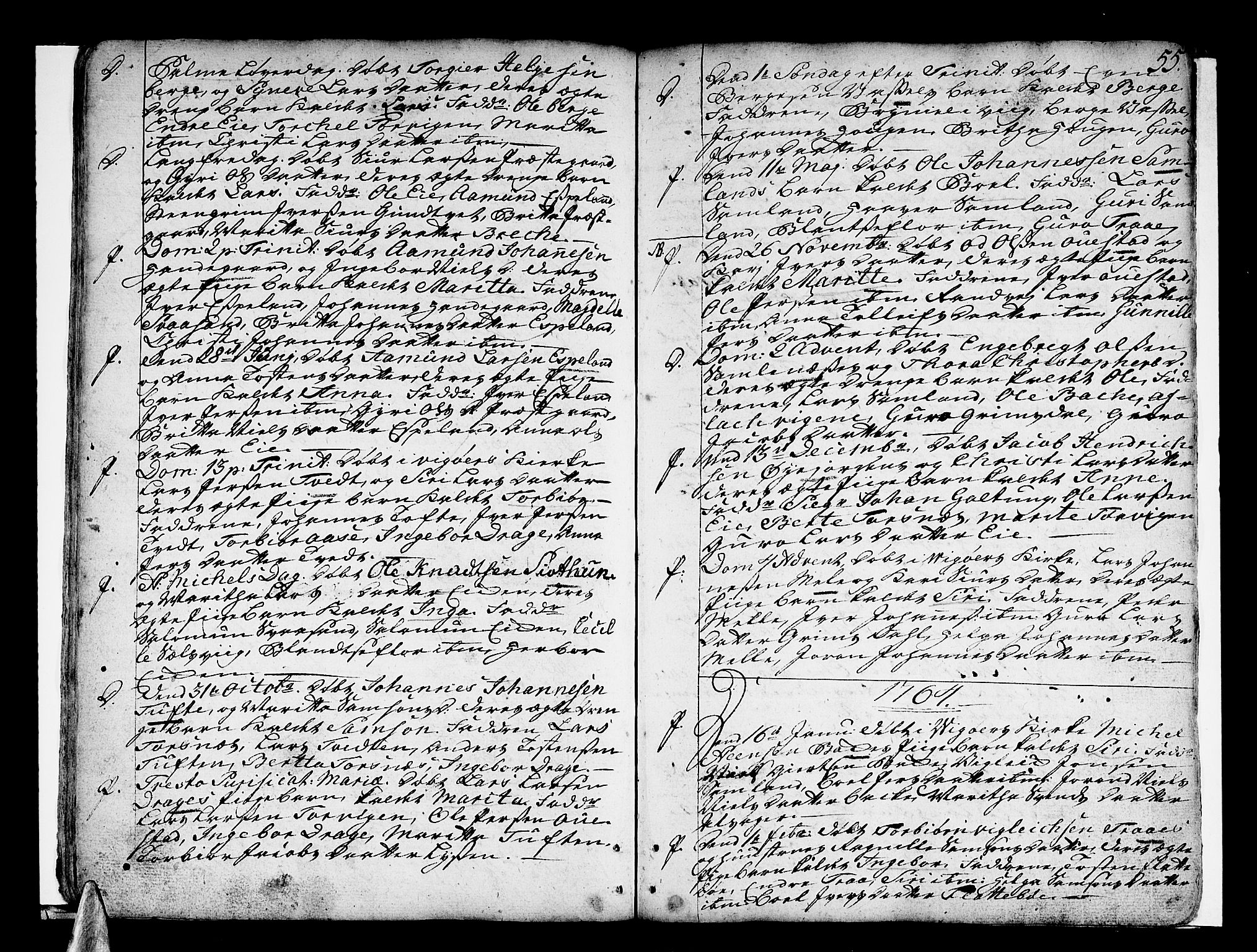 Strandebarm sokneprestembete, SAB/A-78401/H/Haa: Parish register (official) no. A 3 /2, 1751-1787, p. 55