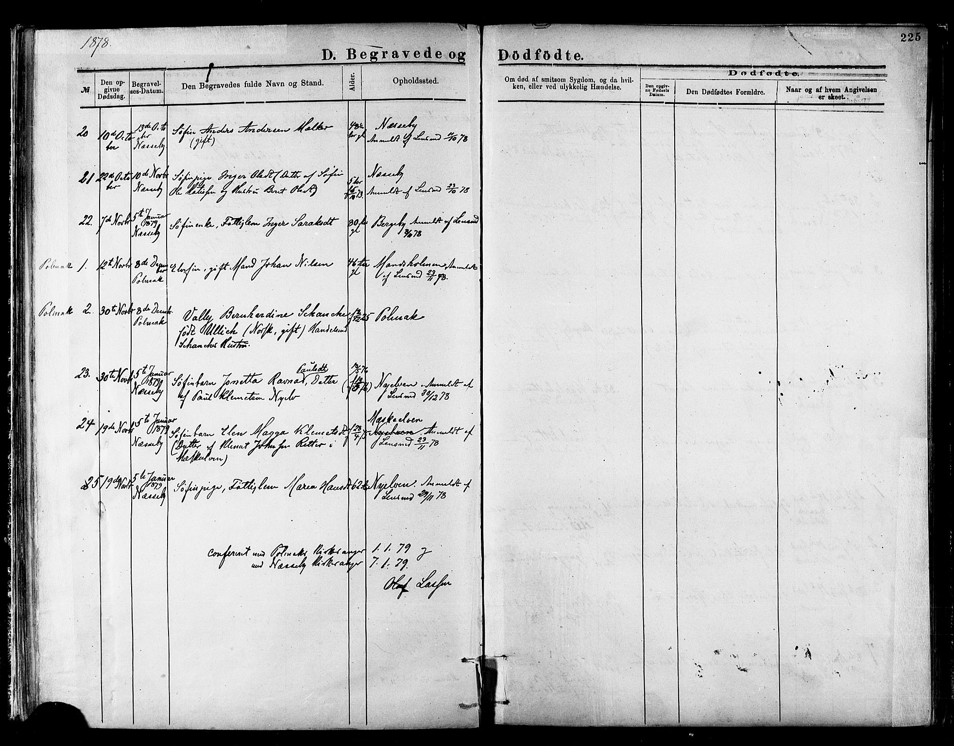 Nesseby sokneprestkontor, AV/SATØ-S-1330/H/Ha/L0004kirke: Parish register (official) no. 4, 1877-1884, p. 225