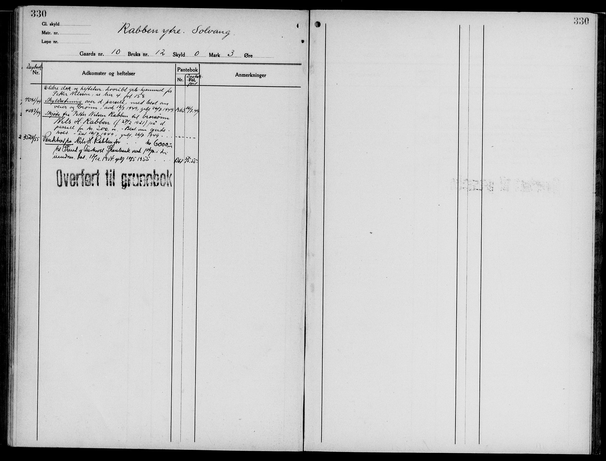 Midhordland sorenskriveri, AV/SAB-A-3001/1/G/Ga/Gab/L0069: Mortgage register no. II.A.b.69, p. 330