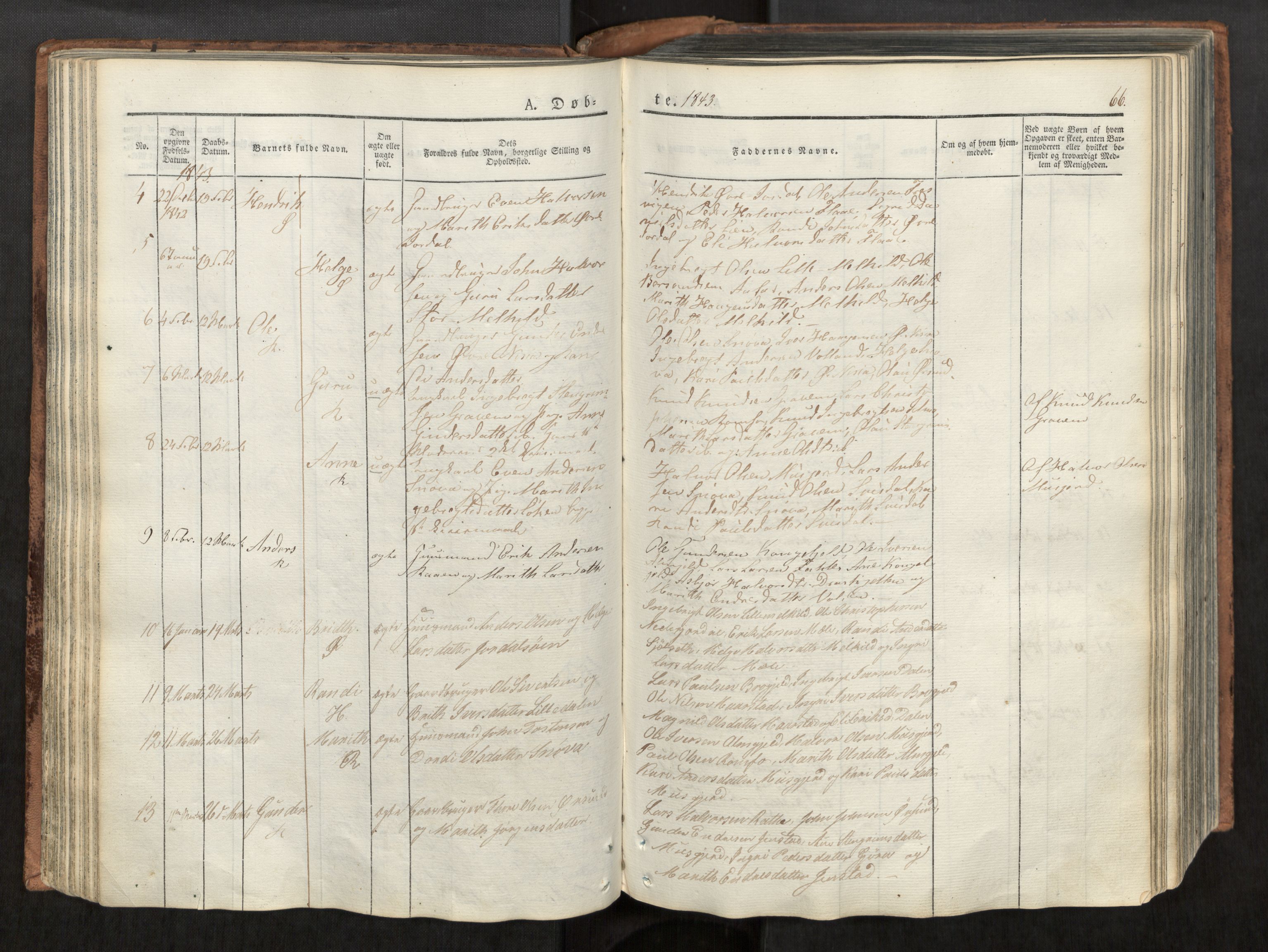 Ministerialprotokoller, klokkerbøker og fødselsregistre - Møre og Romsdal, AV/SAT-A-1454/590/L1012: Parish register (official) no. 590A04, 1832-1846, p. 66