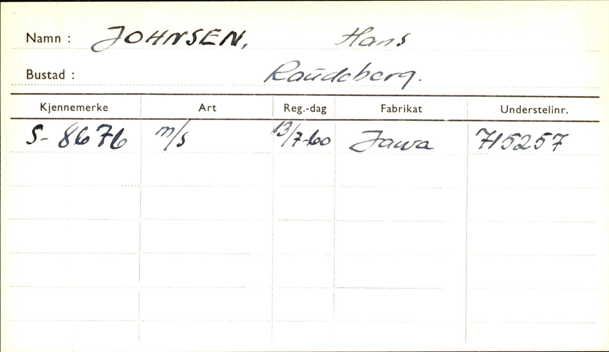 Statens vegvesen, Sogn og Fjordane vegkontor, SAB/A-5301/4/F/L0001A: Eigarregister Fjordane til 1.6.1961, 1930-1961, p. 964