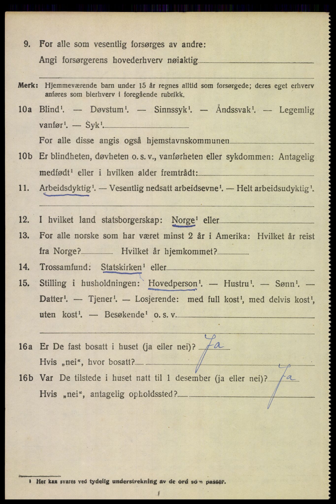 SAH, 1920 census for Trysil, 1920, p. 3090