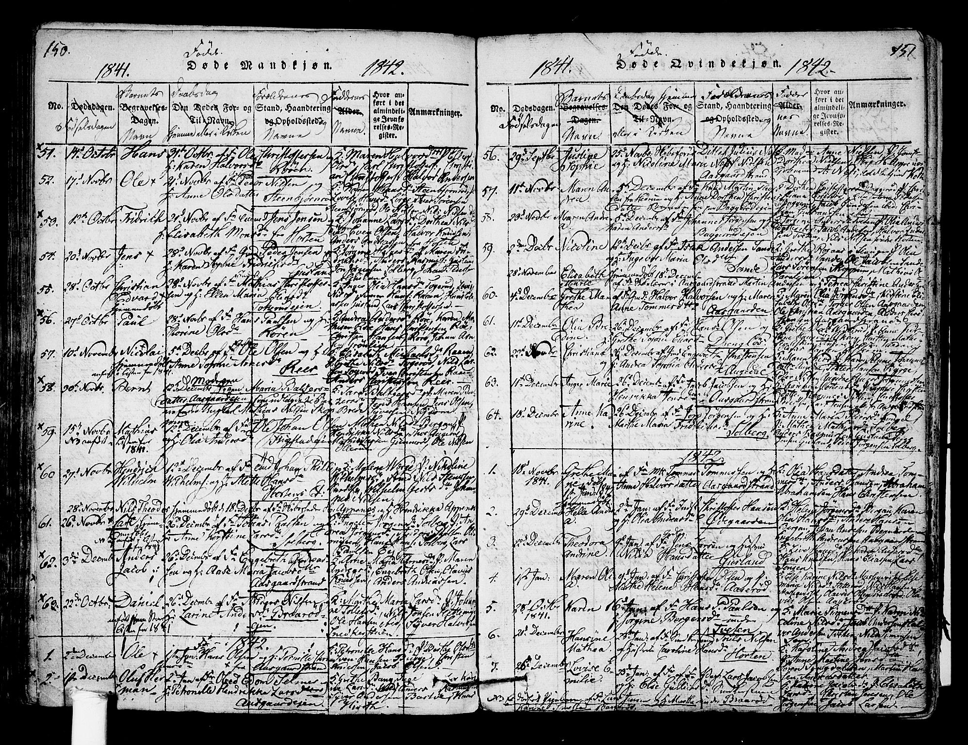Borre kirkebøker, SAKO/A-338/F/Fa/L0004: Parish register (official) no. I 4, 1815-1845, p. 150-151
