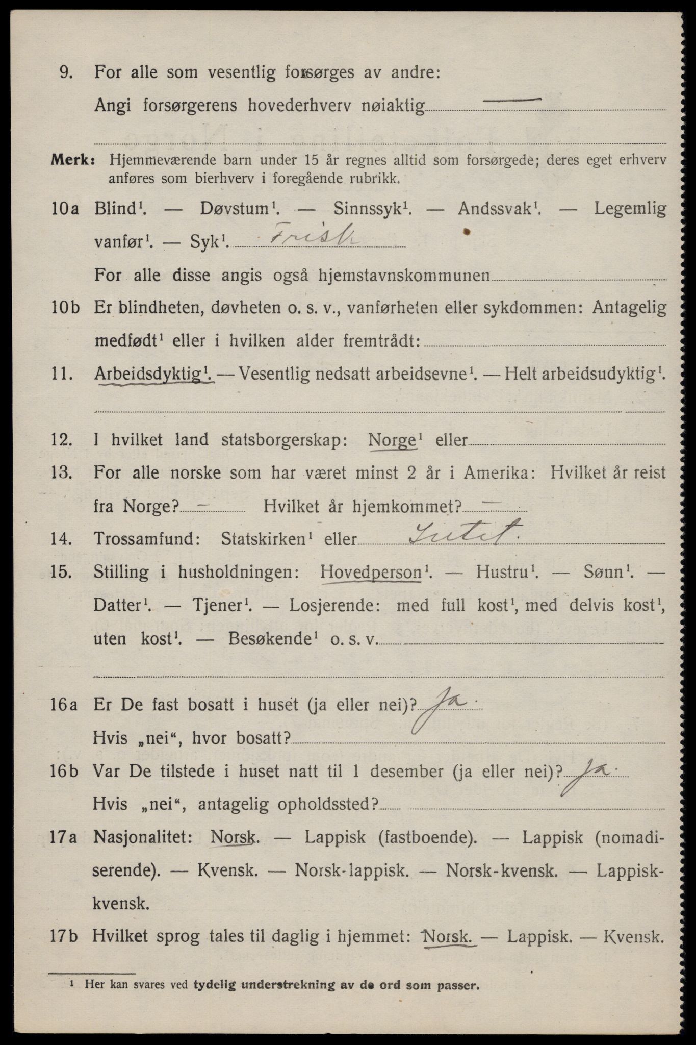 SAT, 1920 census for Dverberg, 1920, p. 8289