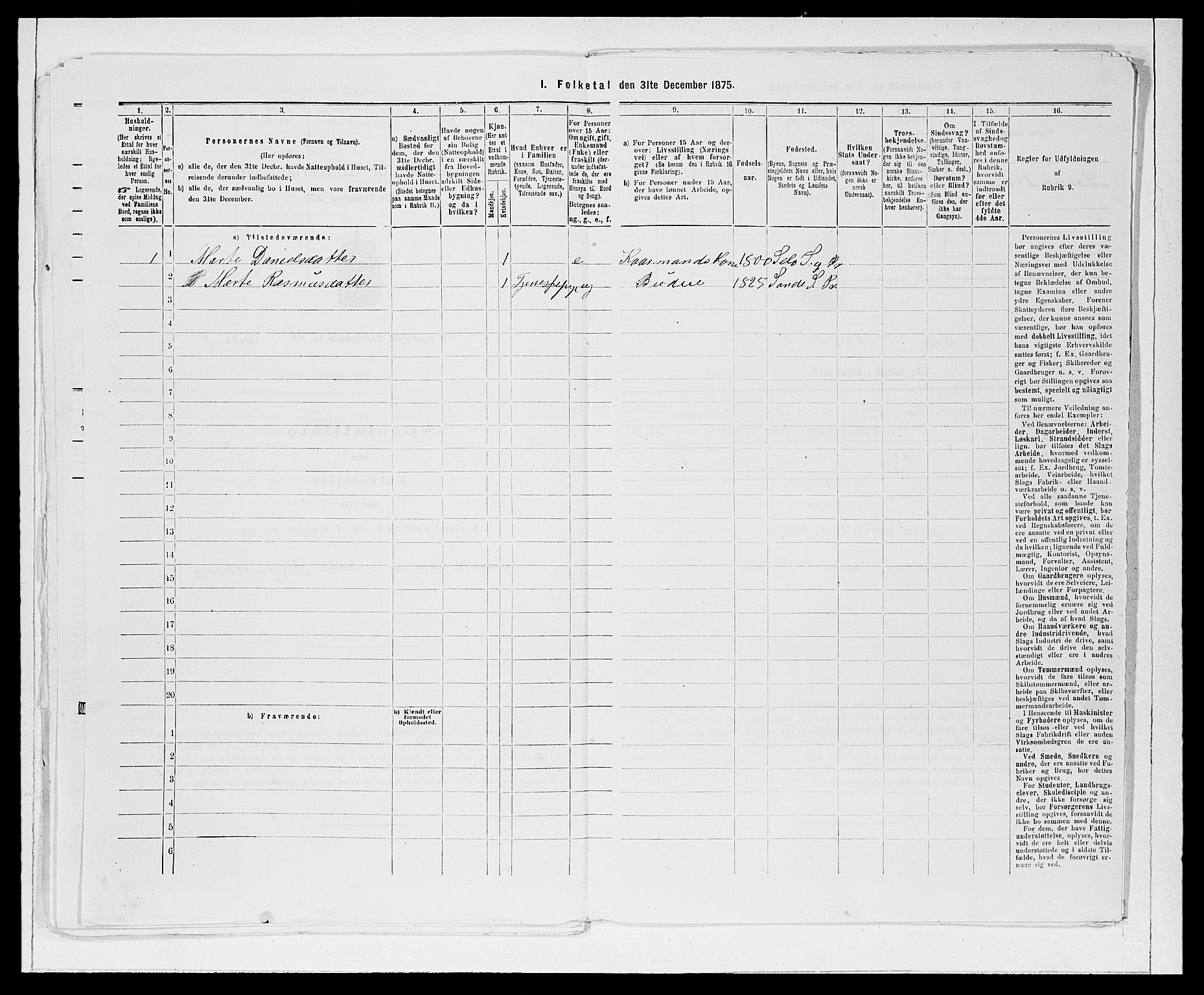 SAB, 1875 Census for 1441P Selje, 1875, p. 1499