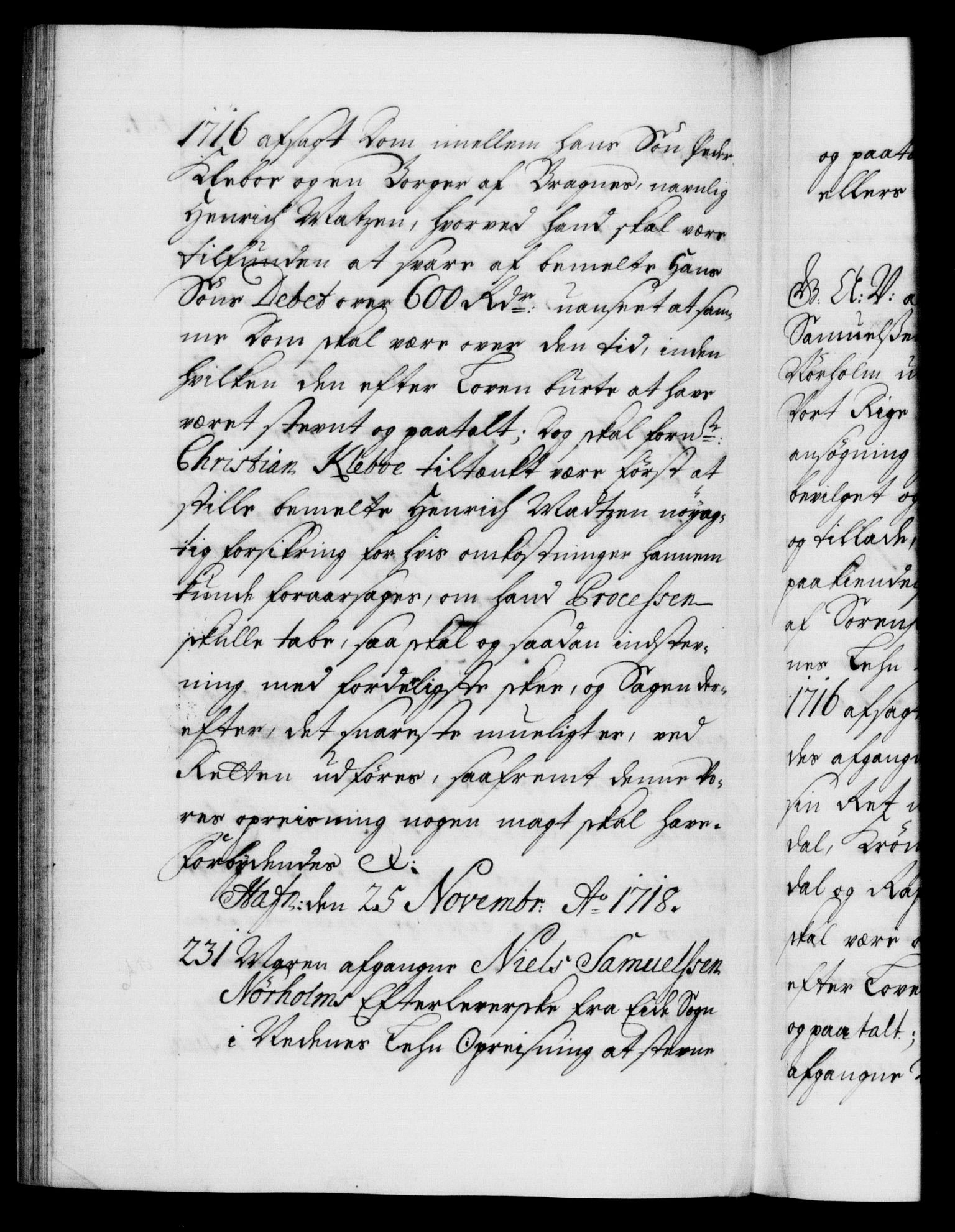 Danske Kanselli 1572-1799, AV/RA-EA-3023/F/Fc/Fca/Fcaa/L0022: Norske registre, 1716-1719, p. 434b