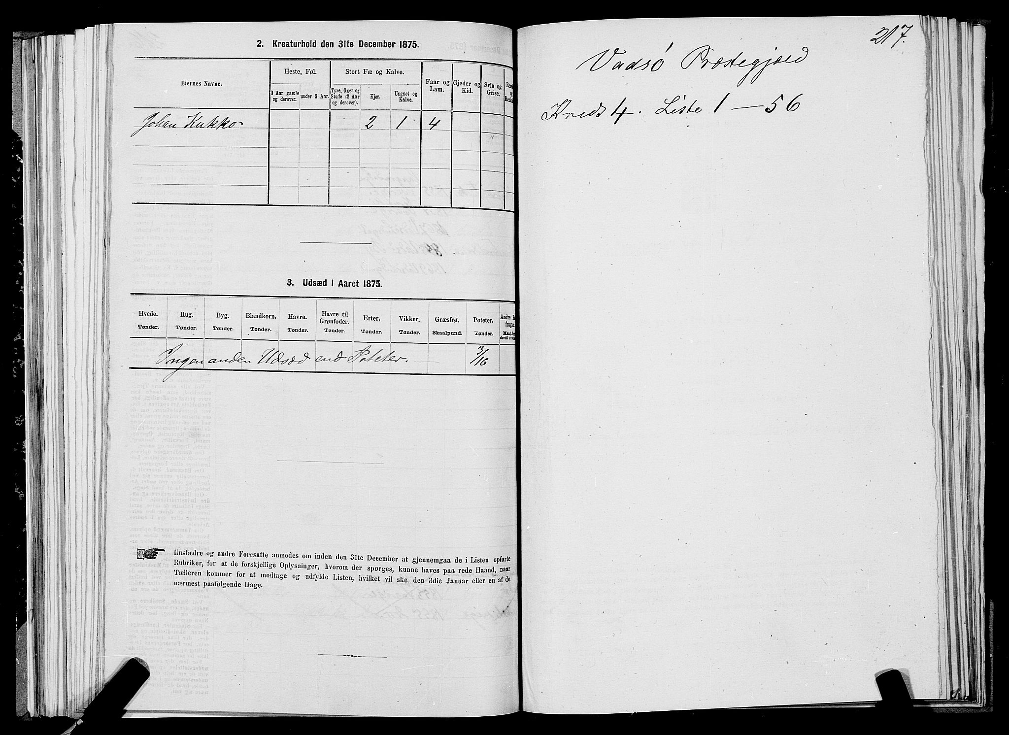 SATØ, 1875 census for 2029L Vadsø/Vadsø, 1875, p. 1217