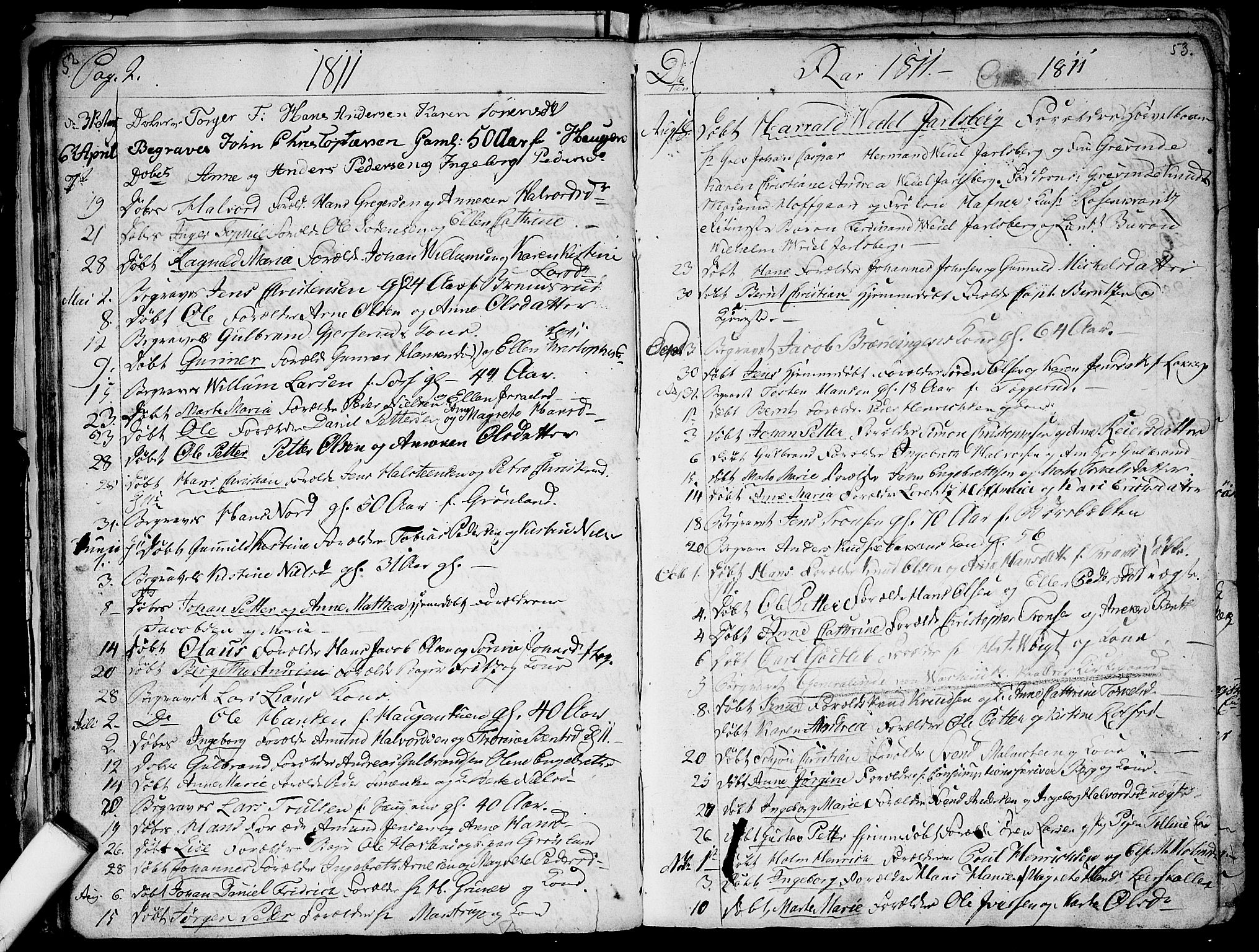 Aker prestekontor kirkebøker, SAO/A-10861/G/L0001: Parish register (copy) no. 1, 1796-1826, p. 52-53