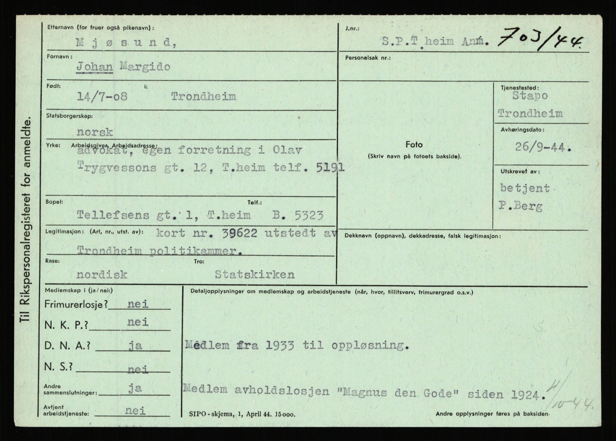 Statspolitiet - Hovedkontoret / Osloavdelingen, AV/RA-S-1329/C/Ca/L0010: Lind - Moksnes, 1943-1945, p. 4325