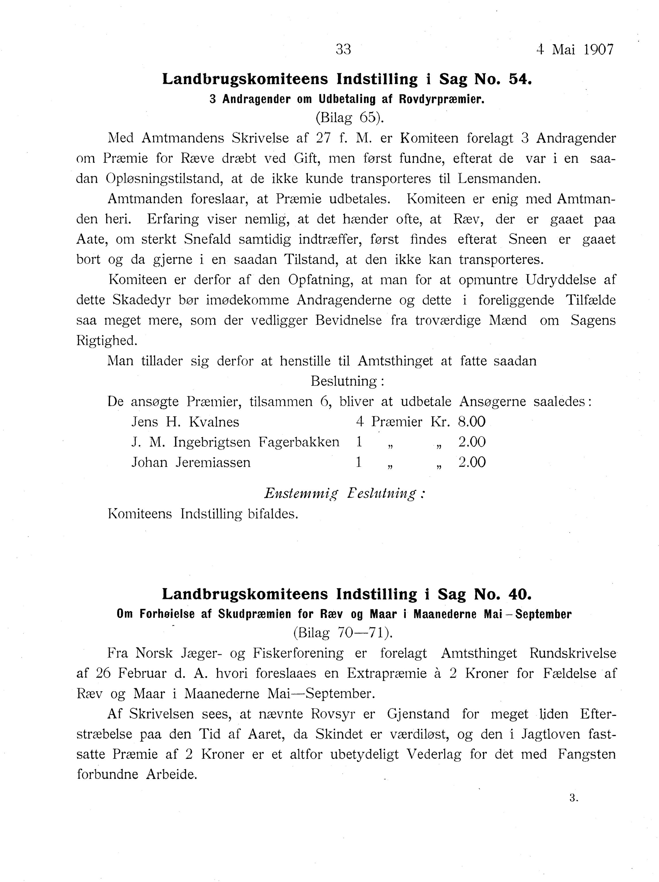 Nordland Fylkeskommune. Fylkestinget, AIN/NFK-17/176/A/Ac/L0030: Fylkestingsforhandlinger 1907, 1907, p. 34