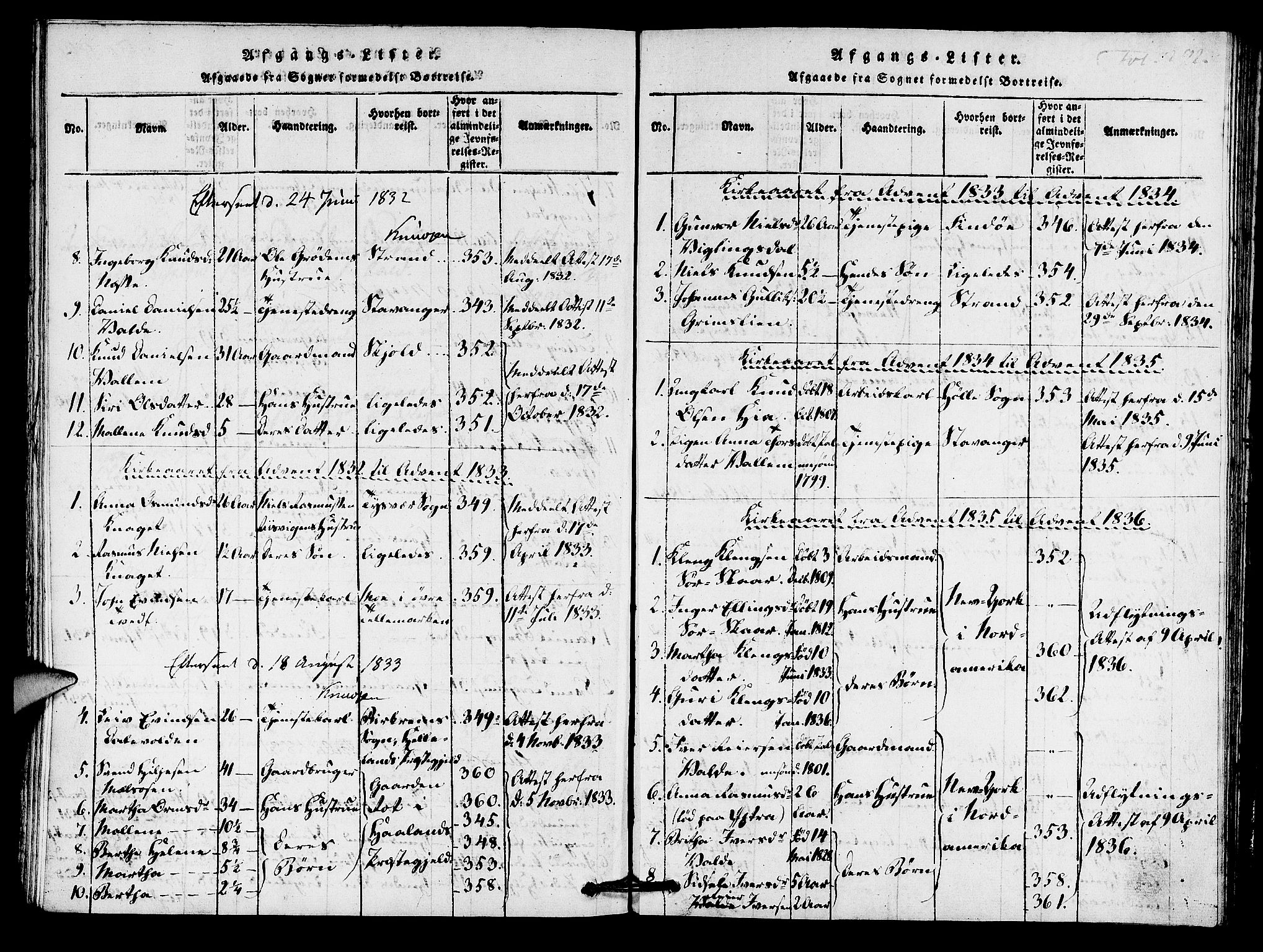 Hjelmeland sokneprestkontor, AV/SAST-A-101843/01/IV/L0005: Parish register (official) no. A 5, 1816-1841, p. 292