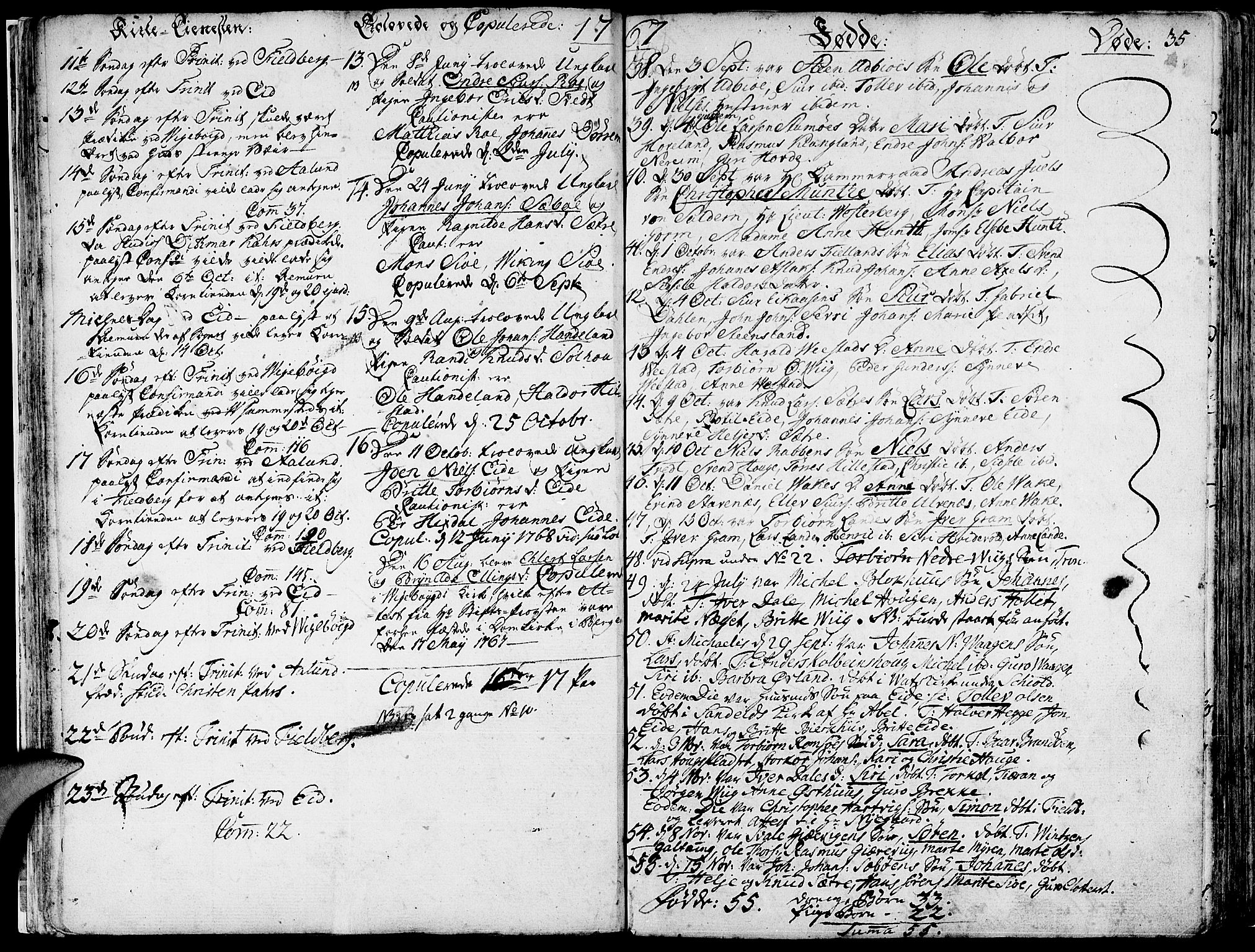 Fjelberg sokneprestembete, SAB/A-75201/H/Haa: Parish register (official) no. A 2, 1760-1788, p. 35