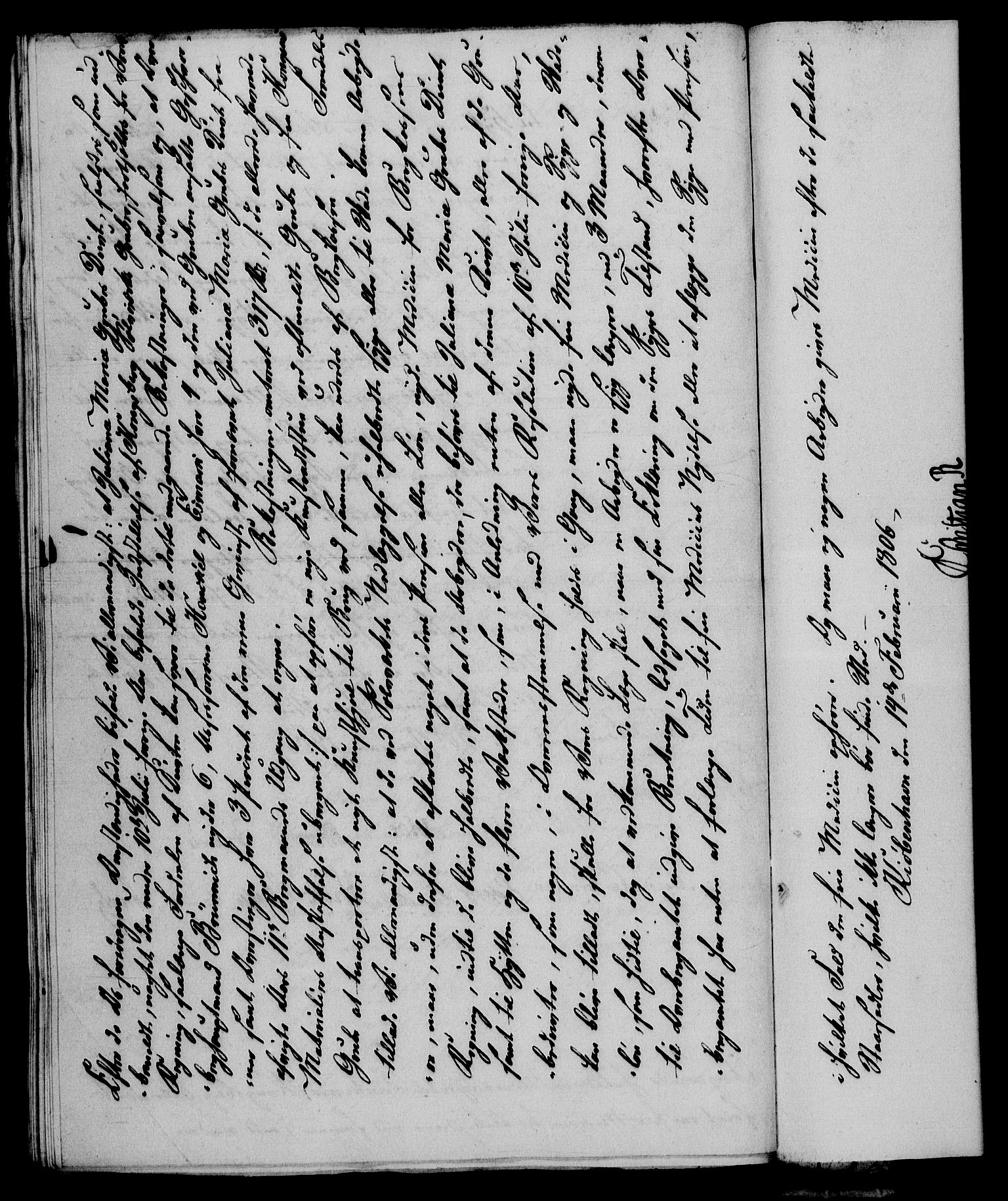 Rentekammeret, Renteskriverkontorene, AV/RA-EA-3115/M/Mf/Mfb/L0007: Relasjons- og resolusjonsprotokoll med register (merket RK 54.13), 1805-1806