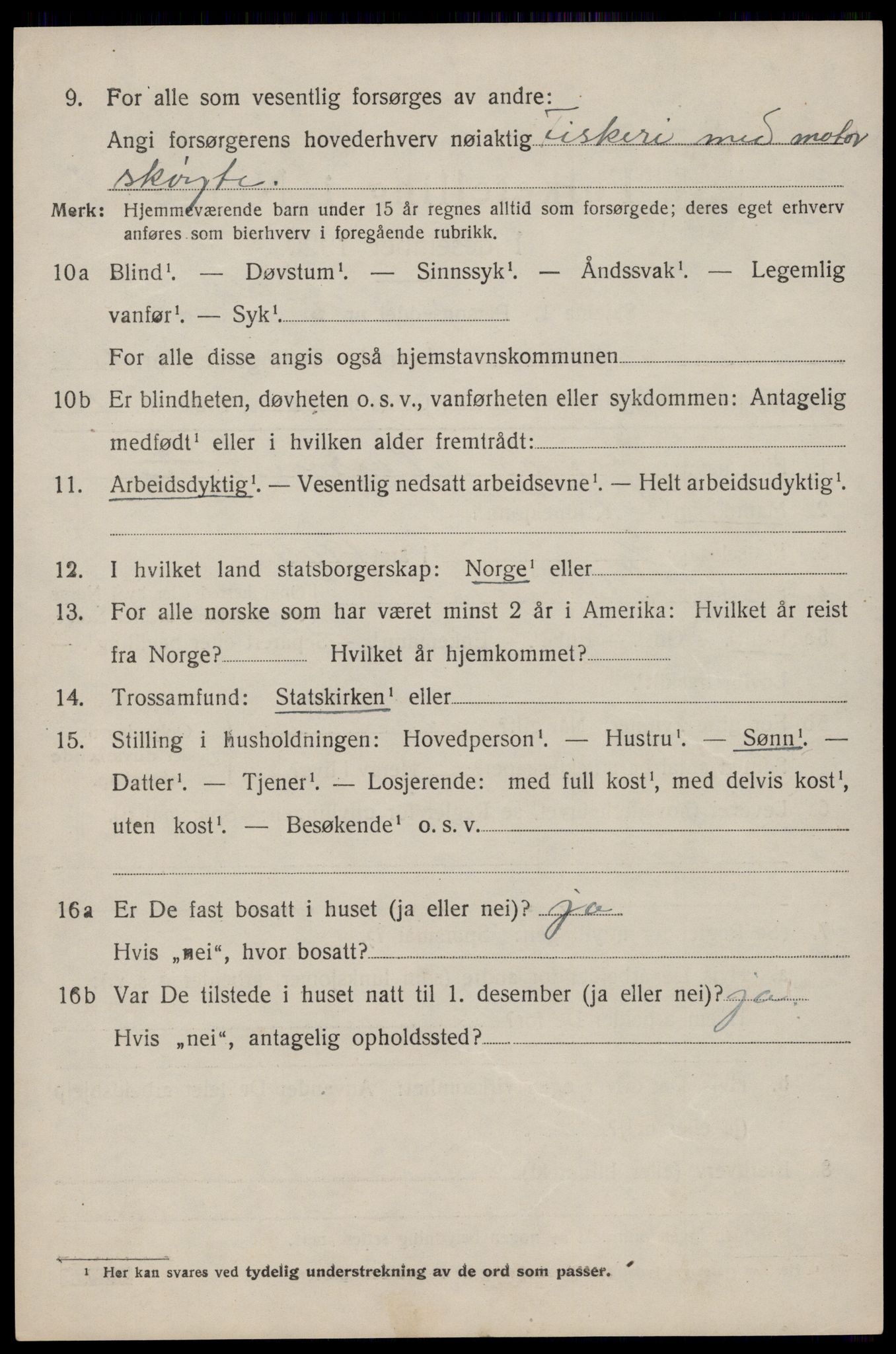 SAST, 1920 census for Torvastad, 1920, p. 4971