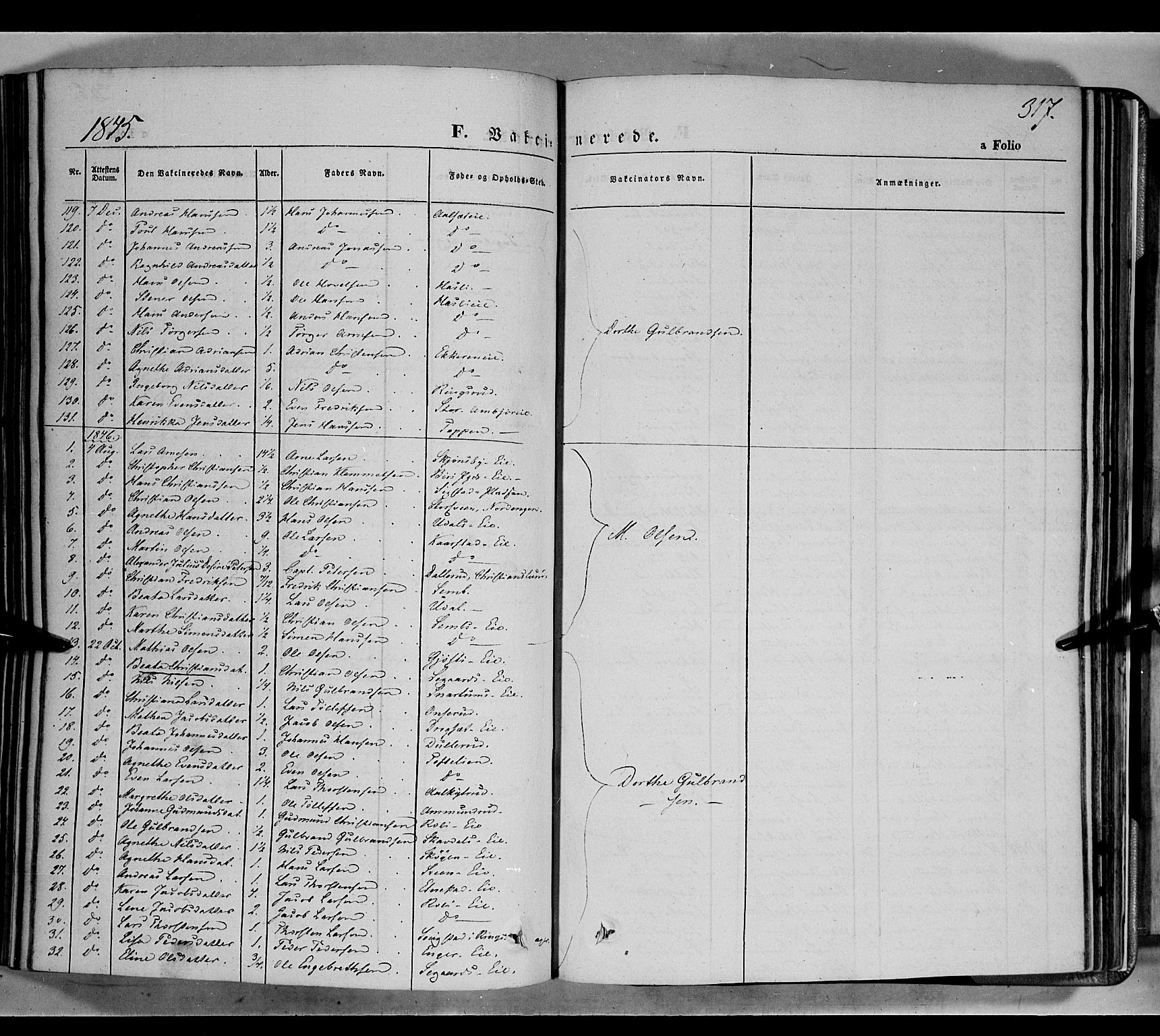 Biri prestekontor, SAH/PREST-096/H/Ha/Haa/L0005: Parish register (official) no. 5, 1843-1854, p. 317