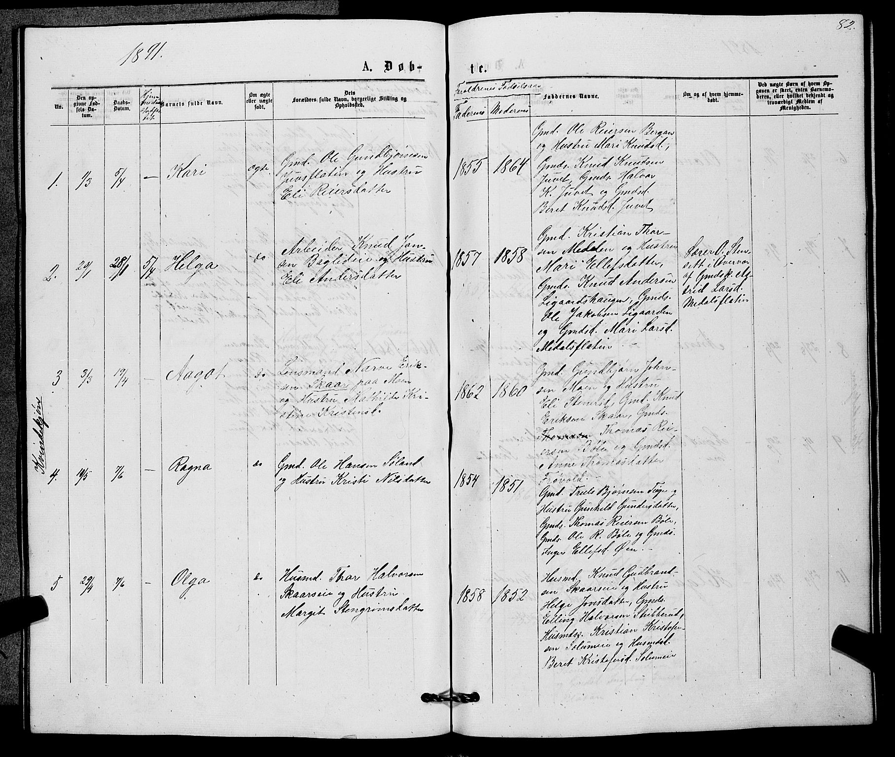 Sigdal kirkebøker, AV/SAKO-A-245/G/Gb/L0002: Parish register (copy) no. II 2, 1875-1900, p. 82